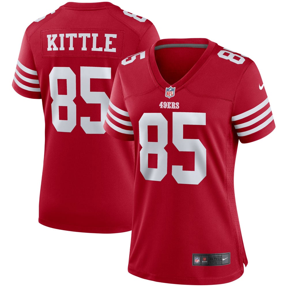 George Kittle San Francisco 49ers Women's Player Jersey - Scarlet - Image 2