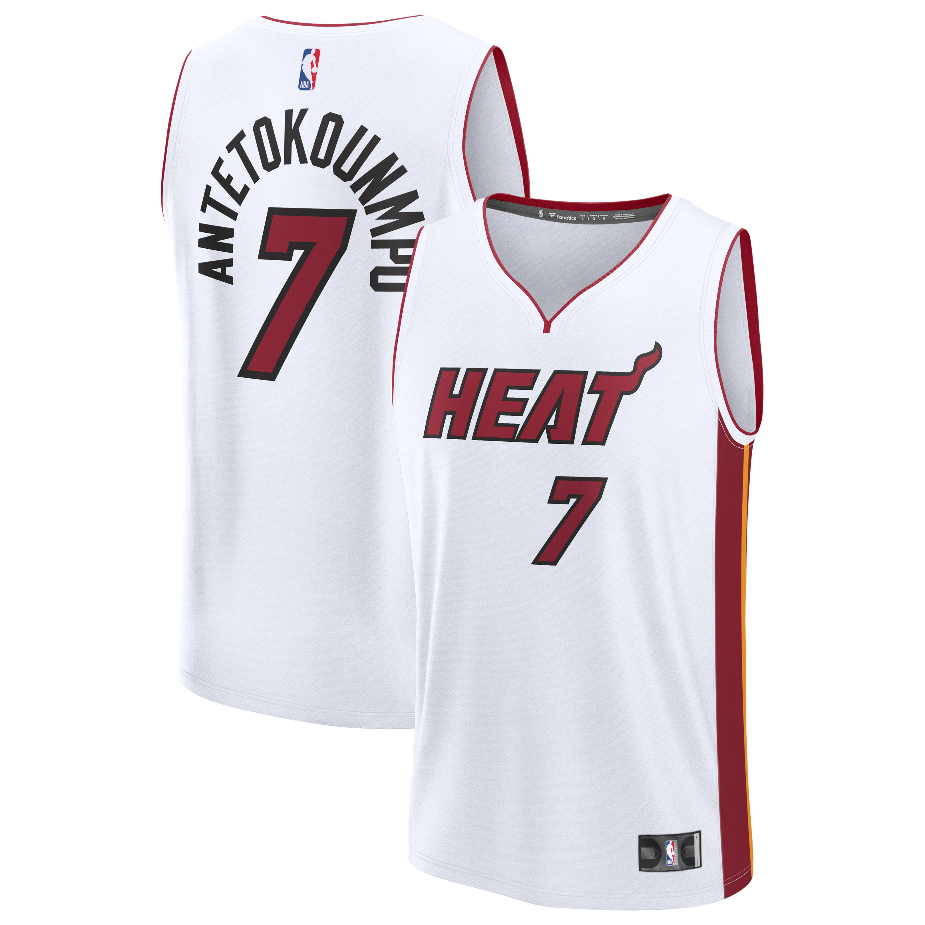 Giannis Antetokounmpo Miami Heat Youth Fast Break Jersey - White - Association Edition
