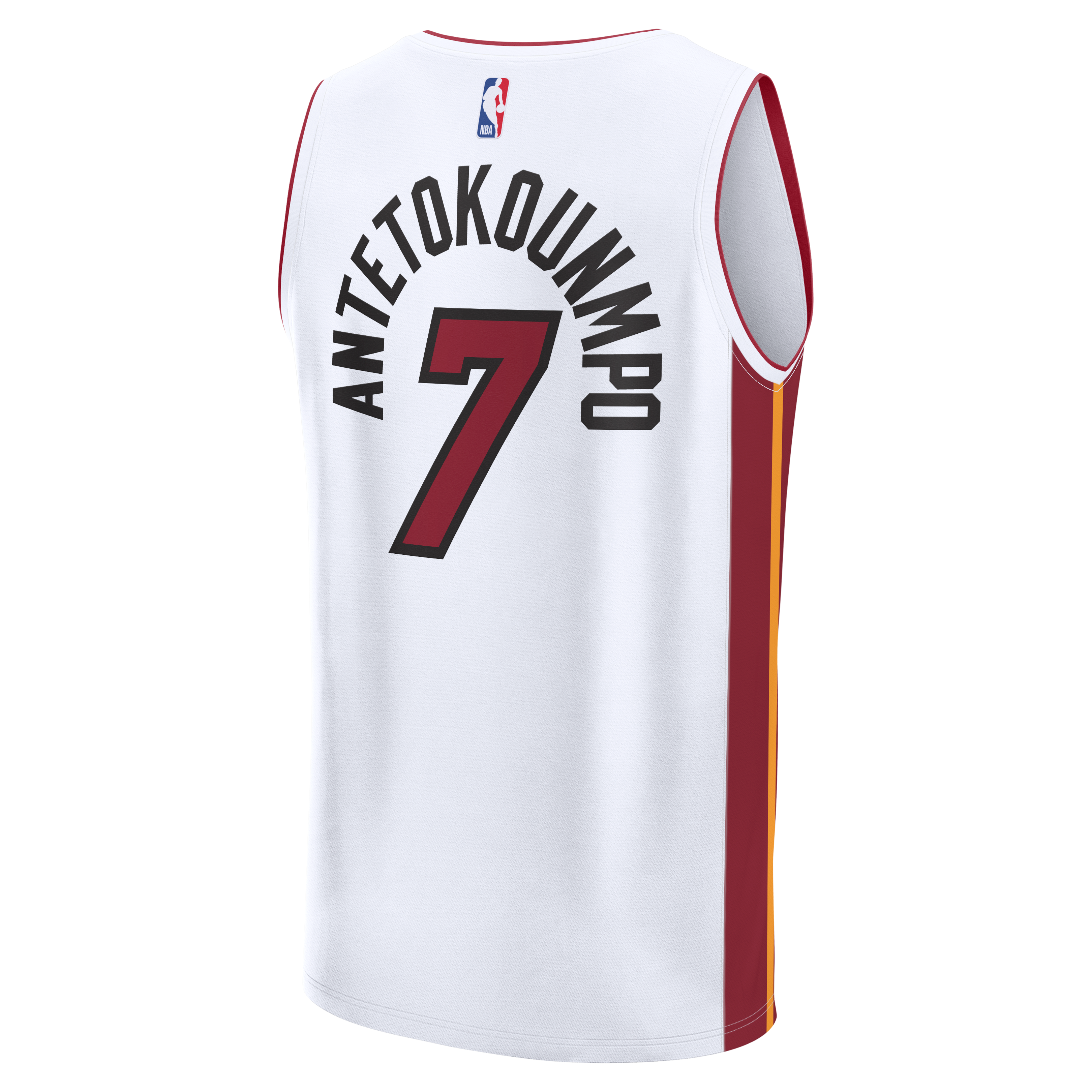Giannis Antetokounmpo Miami Heat Youth Fast Break Jersey - White - Association Edition - Image 4