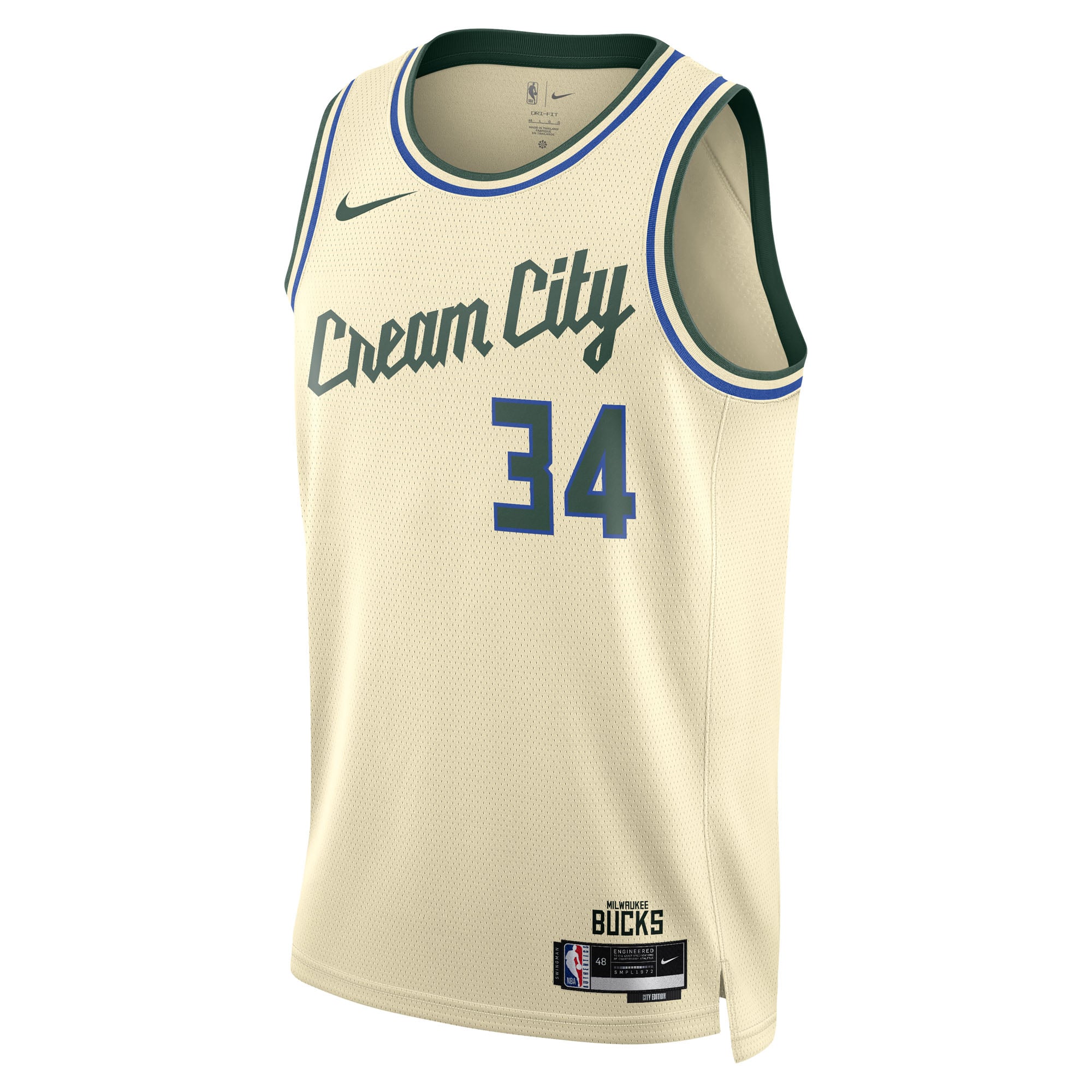 Giannis Antetokounmpo Milwaukee Bucks Unisex 2025/26 Swingman Jersey - Cream - City Edition - Image 3