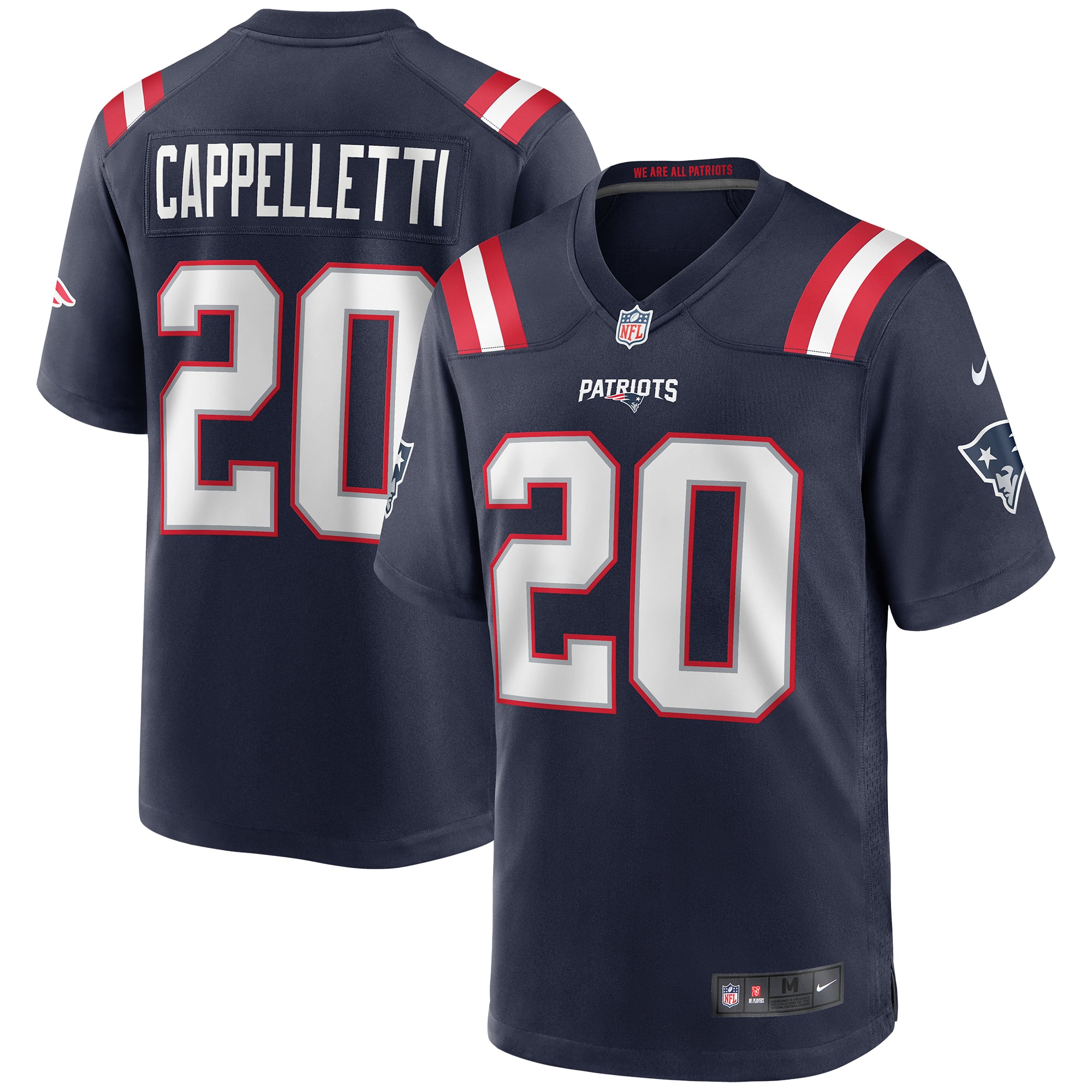 Gino Cappelletti New England Patriots Game Retired Player Jersey - Navy