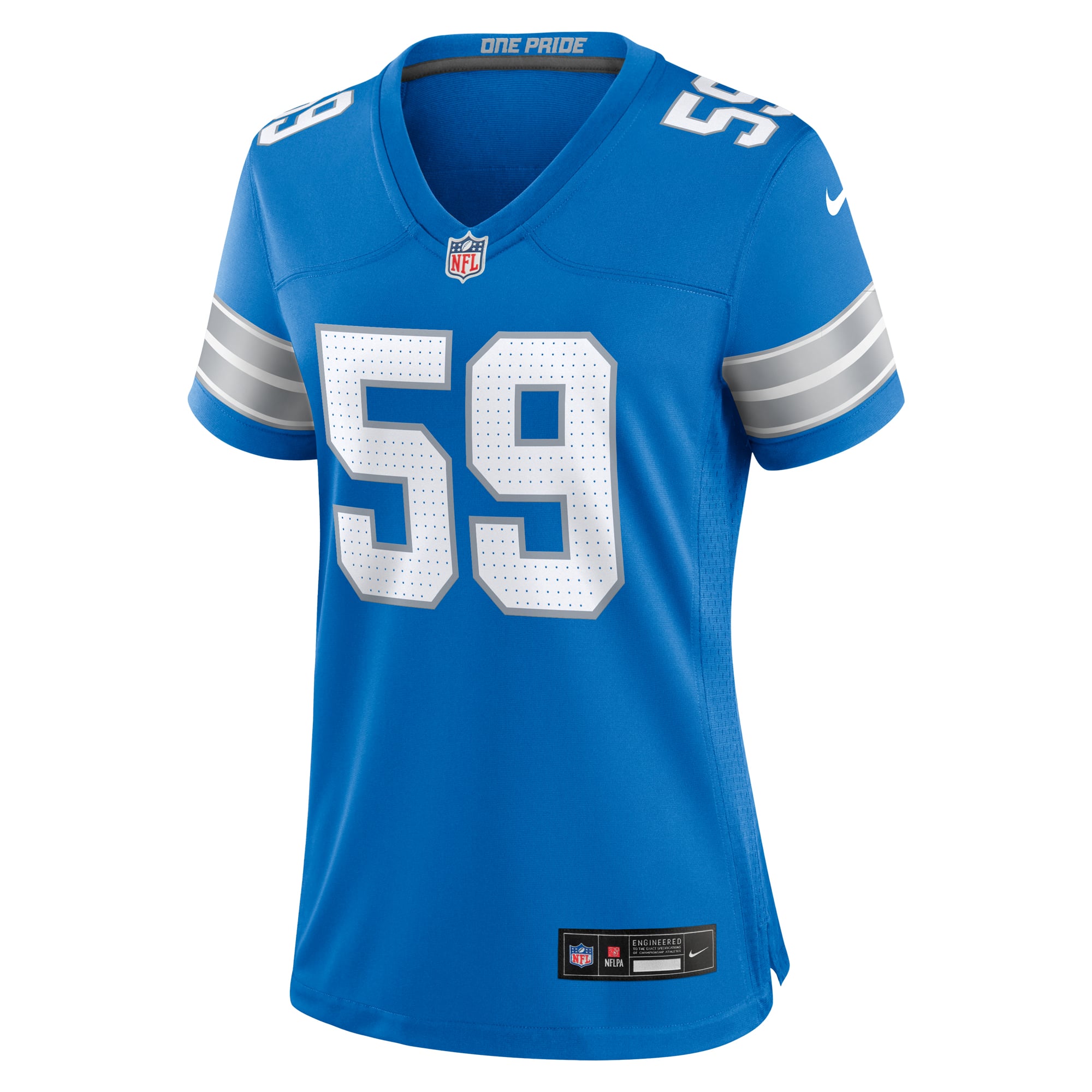 Giovanni Manu Detroit Lions Women's Team Game Jersey - Blue - Image 3