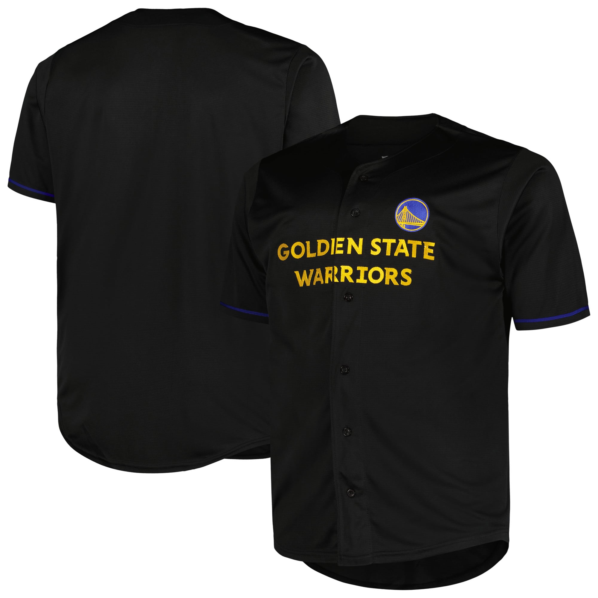 Golden State Warriors Profile Big & Tall Pop Jersey - Black - Image 2