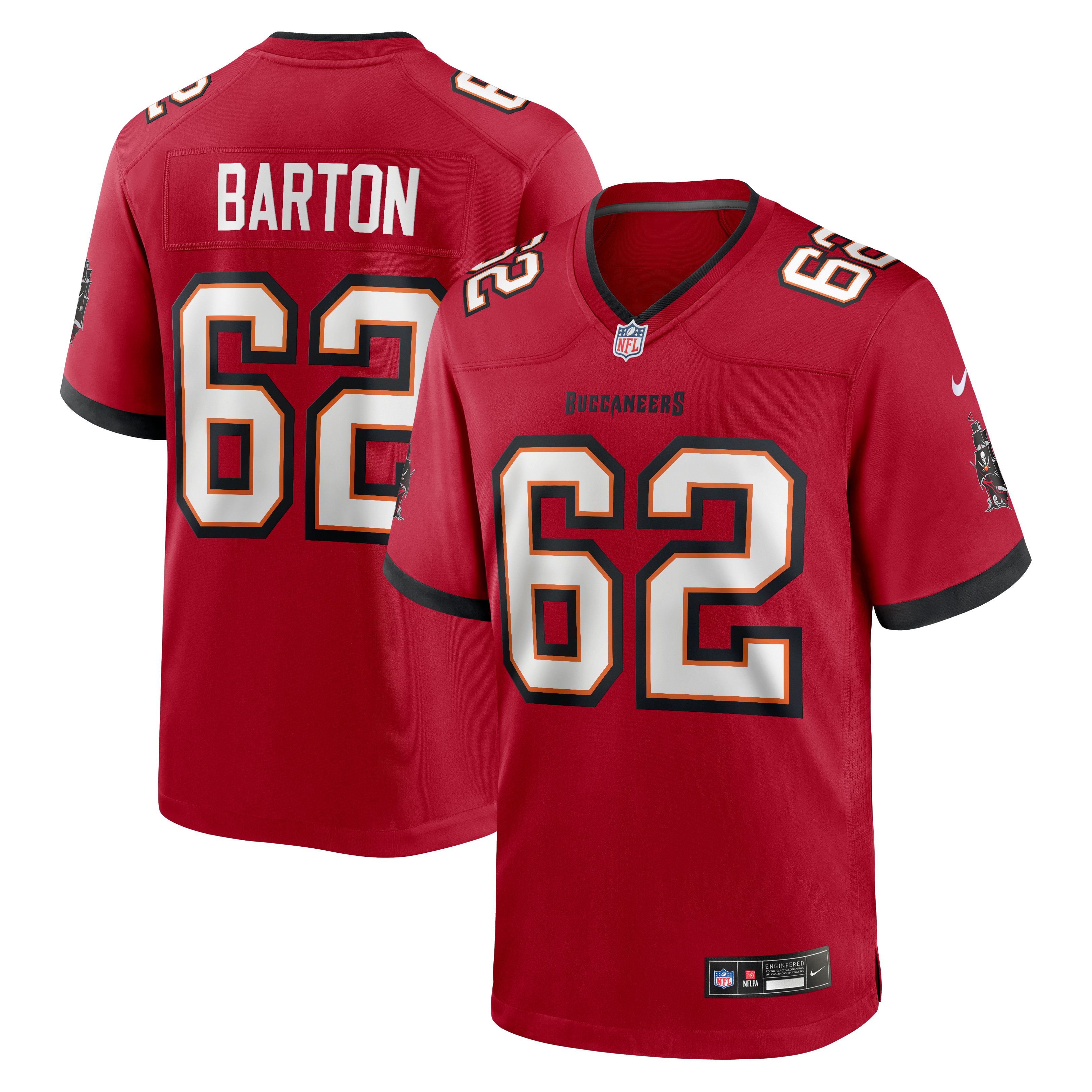 Graham Barton Tampa Bay Buccaneers Player Game Jersey - Red