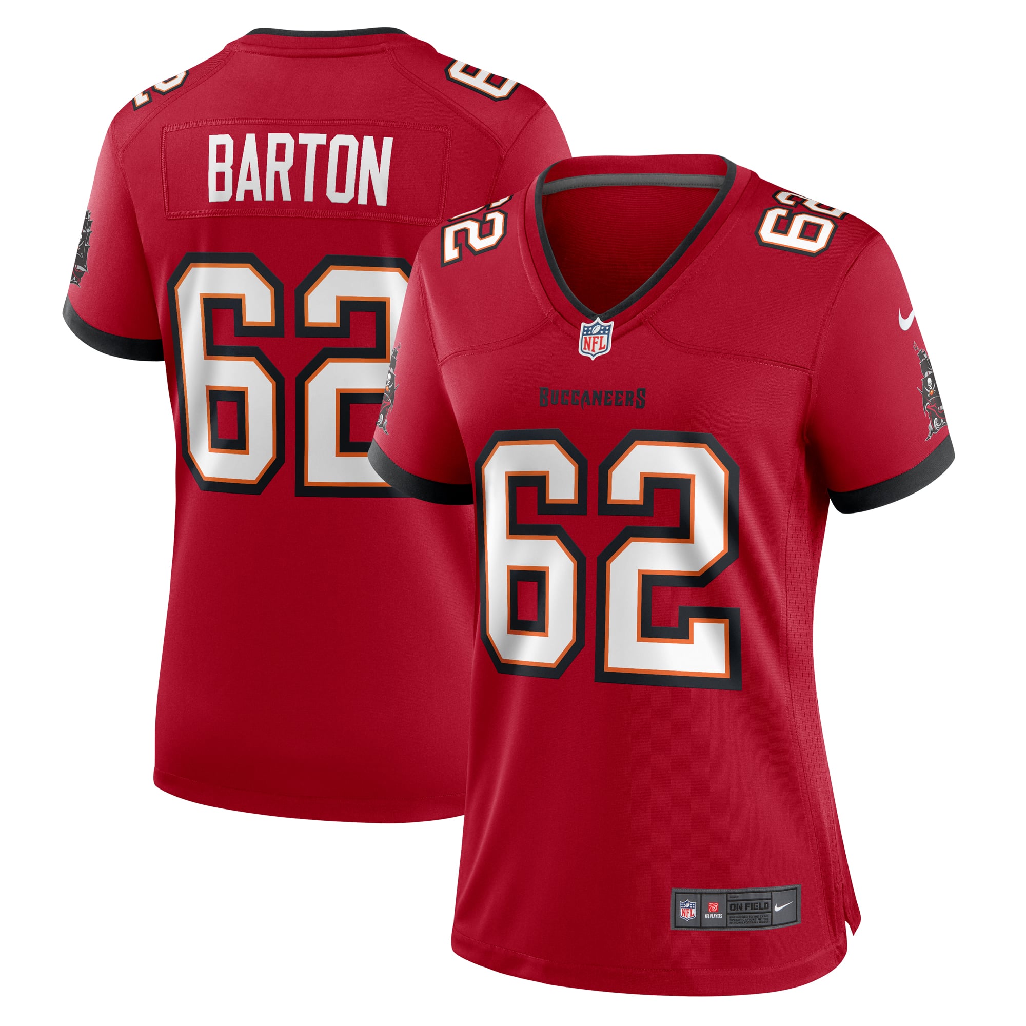 Graham Barton Tampa Bay Buccaneers Women's Game Jersey - Red - Image 2