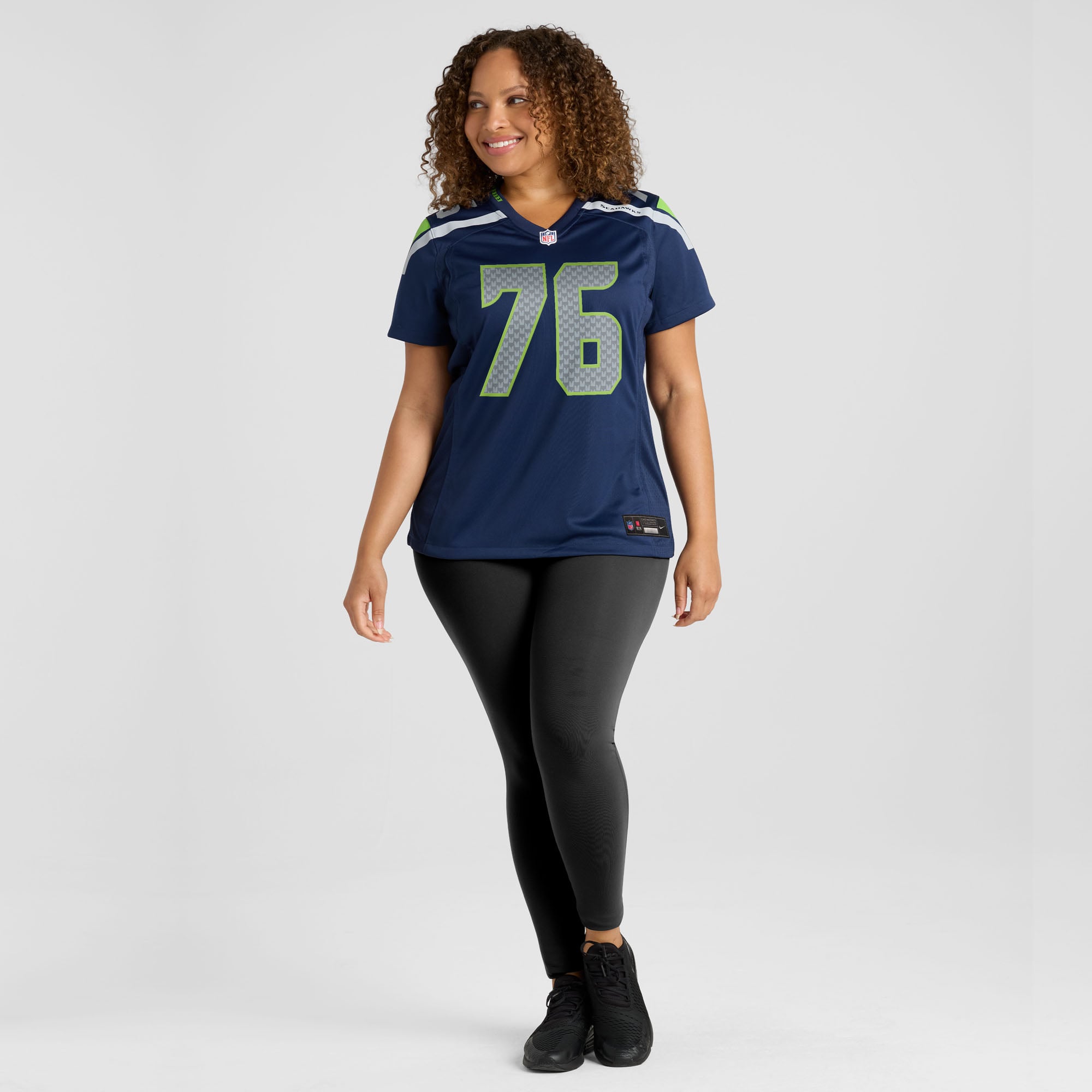 Grey Zabel Seattle Seahawks Women's Team Game Jersey - College Navy - Image 7