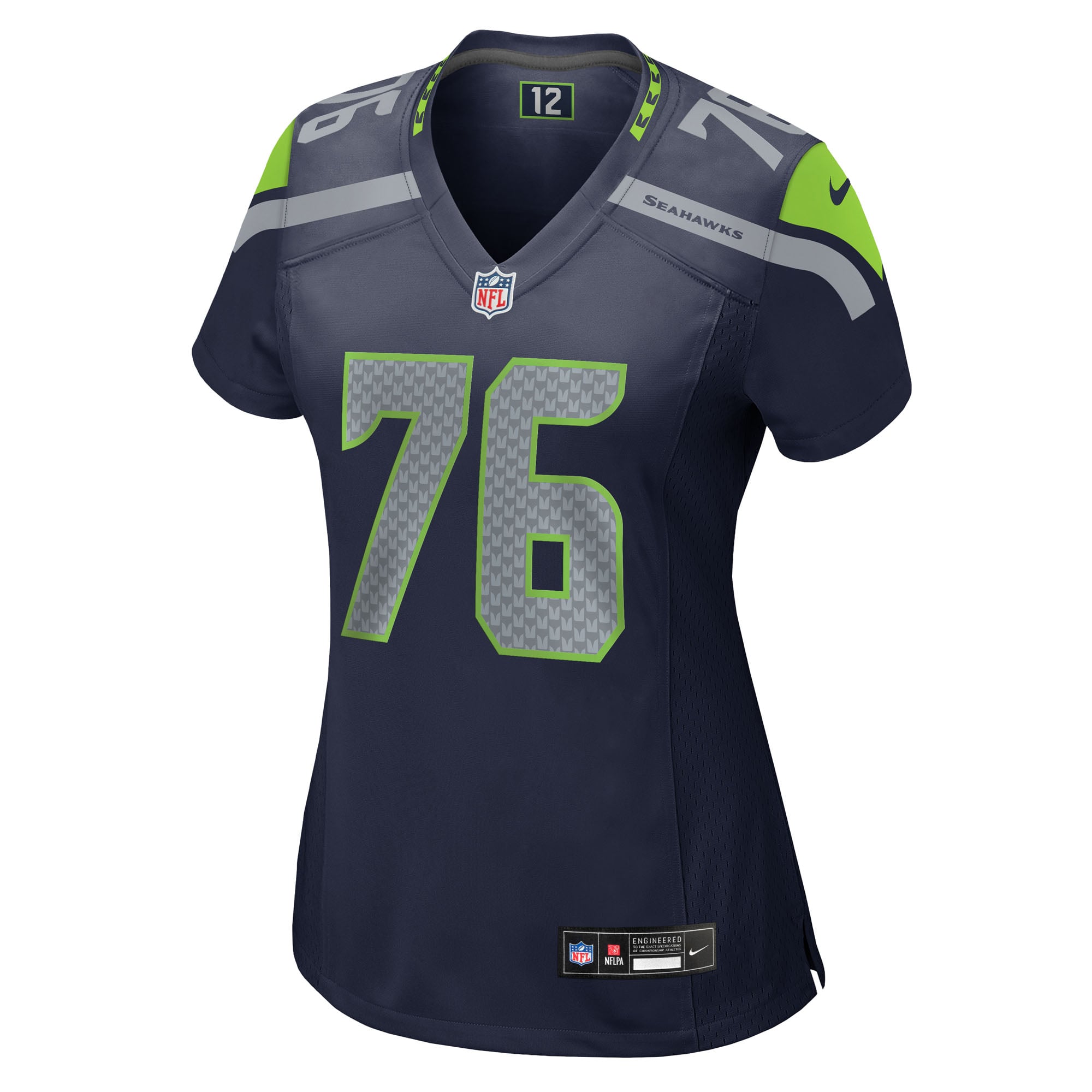 Grey Zabel Seattle Seahawks Women's Team Game Jersey - College Navy - Image 3