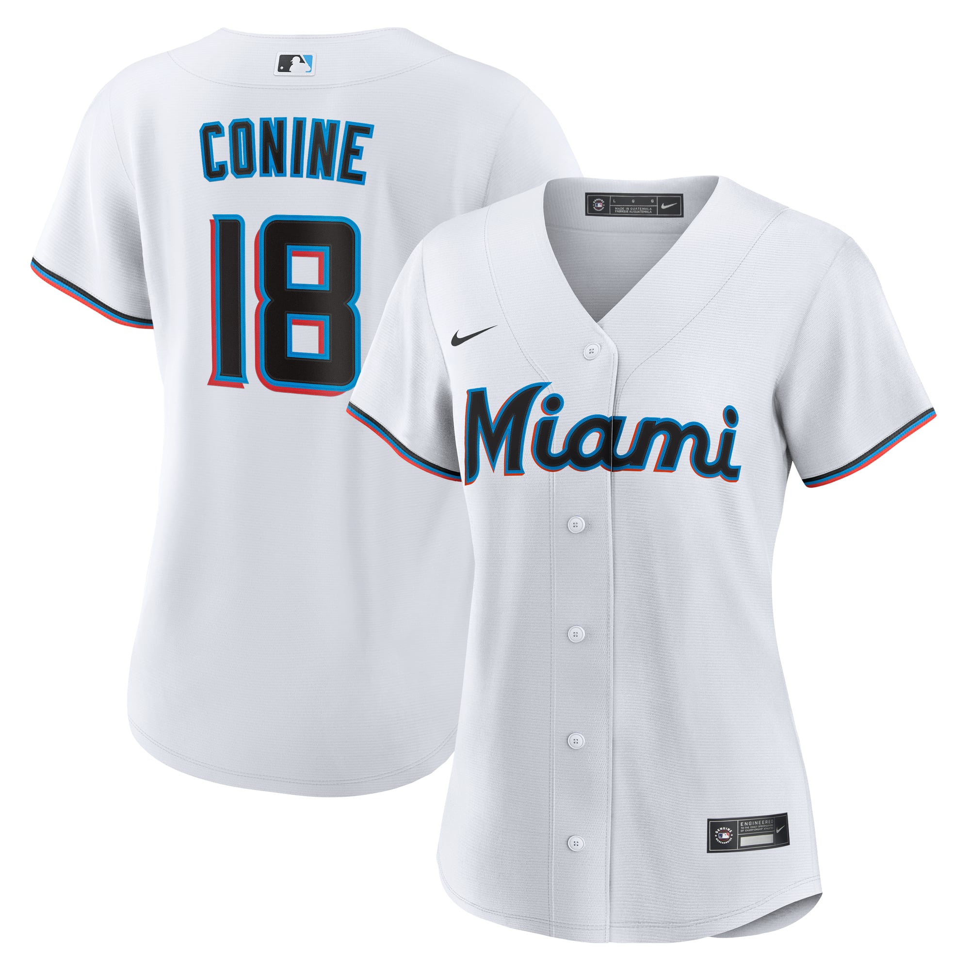 Griffin Conine Miami Marlins Women's Home Jersey - White - Image 2