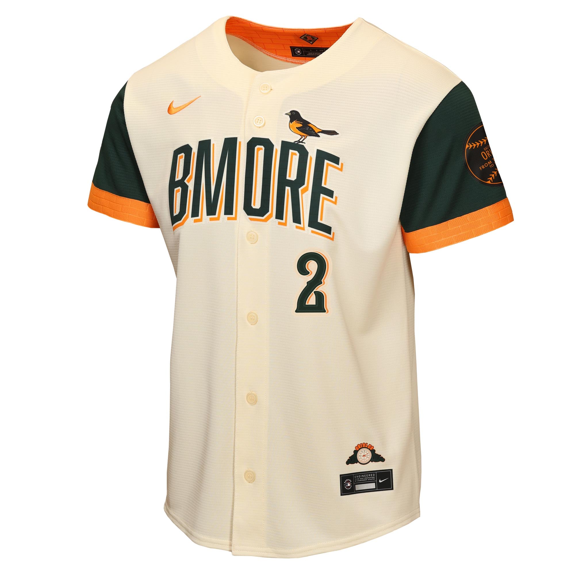 Gunnar Henderson Baltimore Orioles Youth 2026 City Connect Stadium Jersey - Cream - Image 3