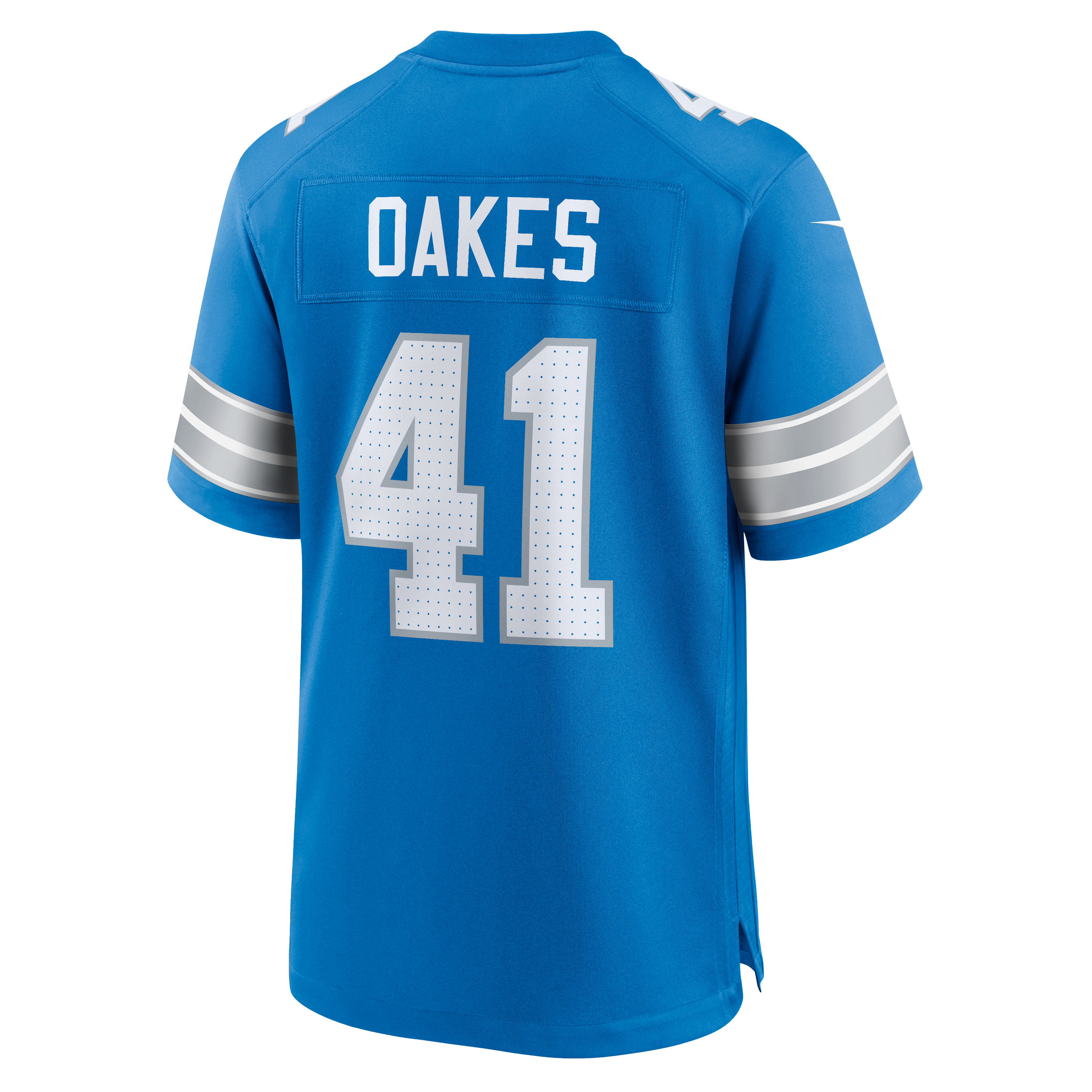 Gunnar Oakes Detroit Lions Team Game Jersey - Blue - Image 4