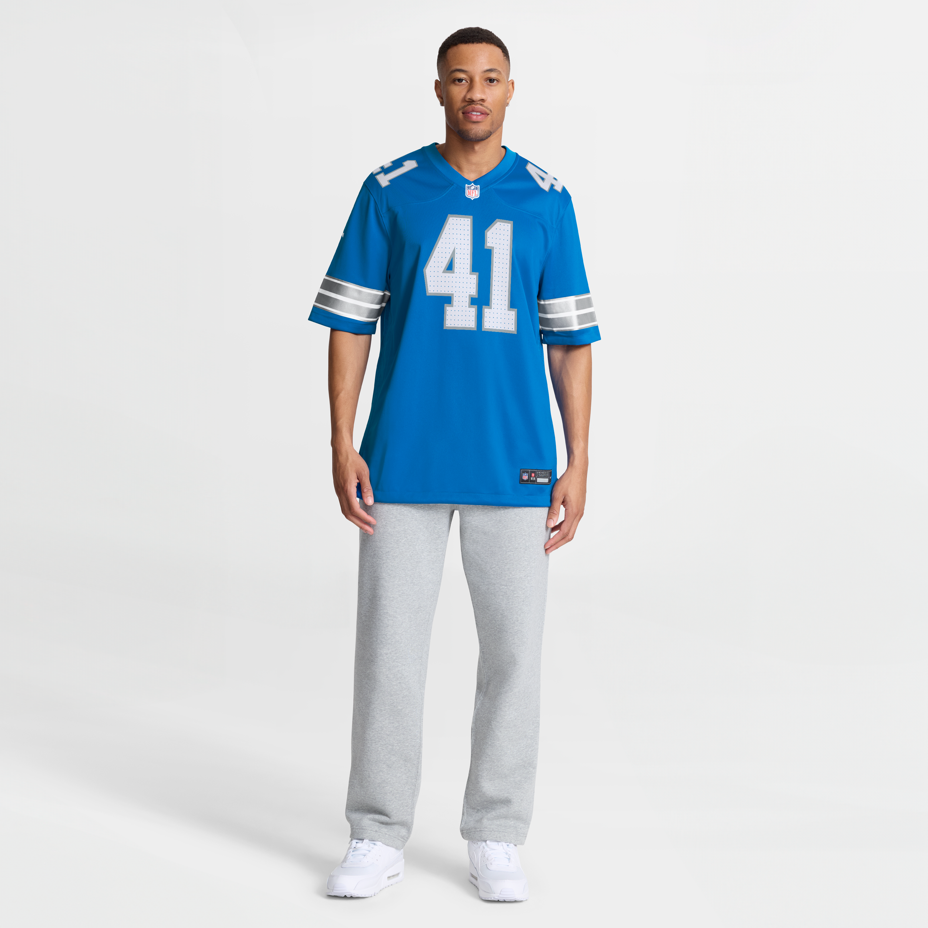 Gunnar Oakes Detroit Lions Team Game Jersey - Blue - Image 8