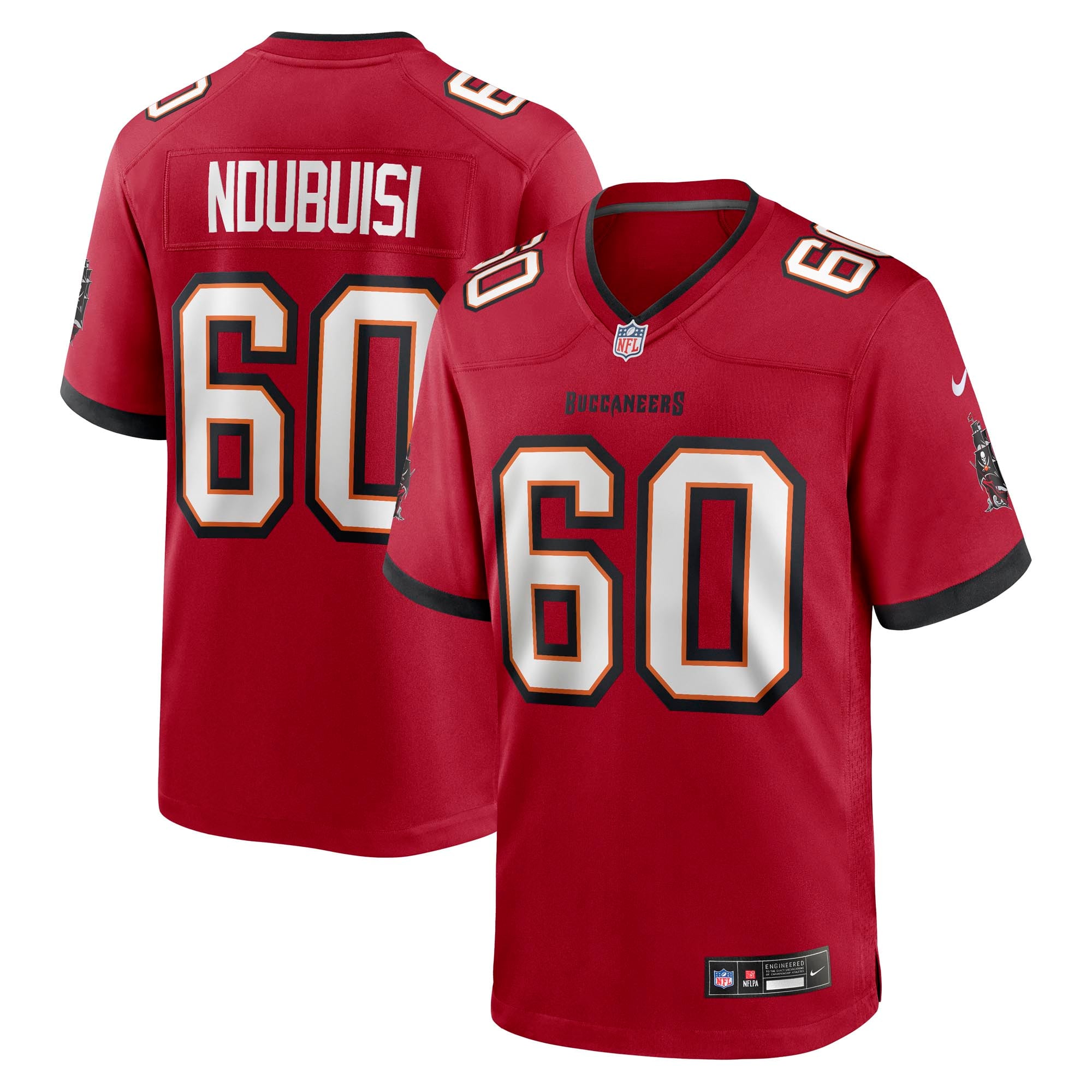 Haggai Ndubuisi Tampa Bay Buccaneers Team Game Jersey - Red - Image 2