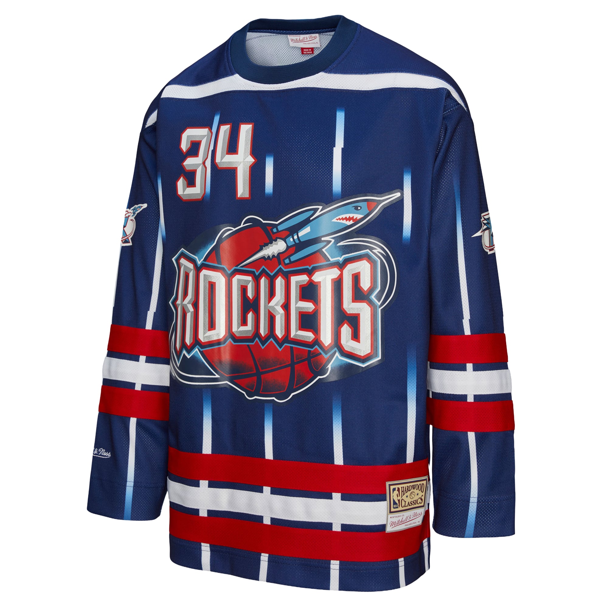 Hakeem Olajuwon Houston Rockets Unisex Maxxed Out Fashion Hockey Jersey - Navy - Image 3