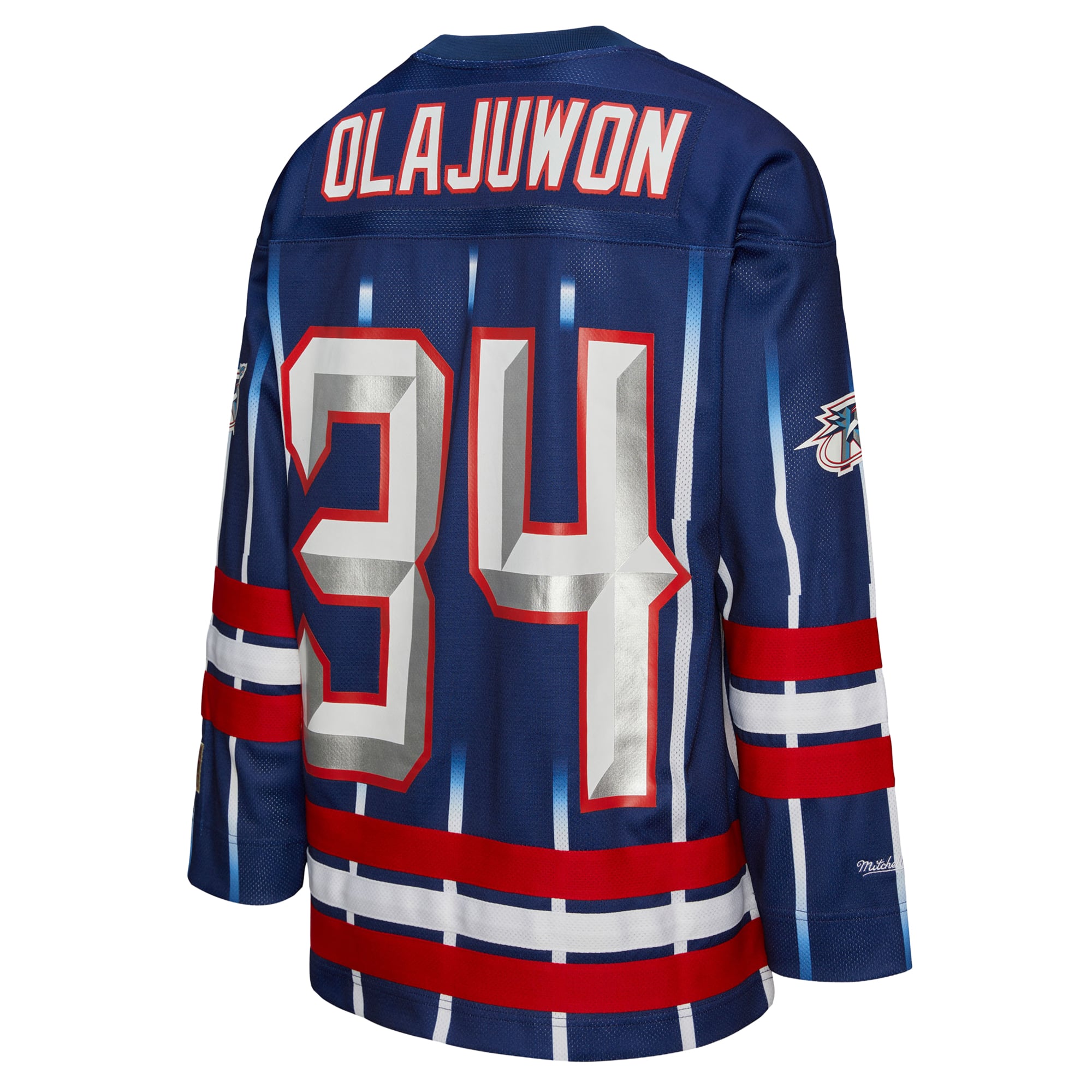 Hakeem Olajuwon Houston Rockets Unisex Maxxed Out Fashion Hockey Jersey - Navy - Image 4