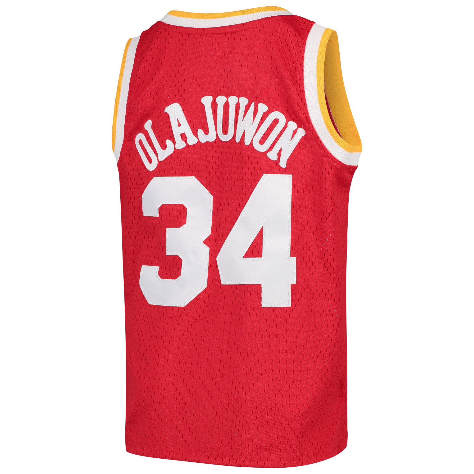Hakeem Olajuwon Houston Rockets Youth 1996/97 Hardwood Classics Swingman Jersey - Red - Image 4