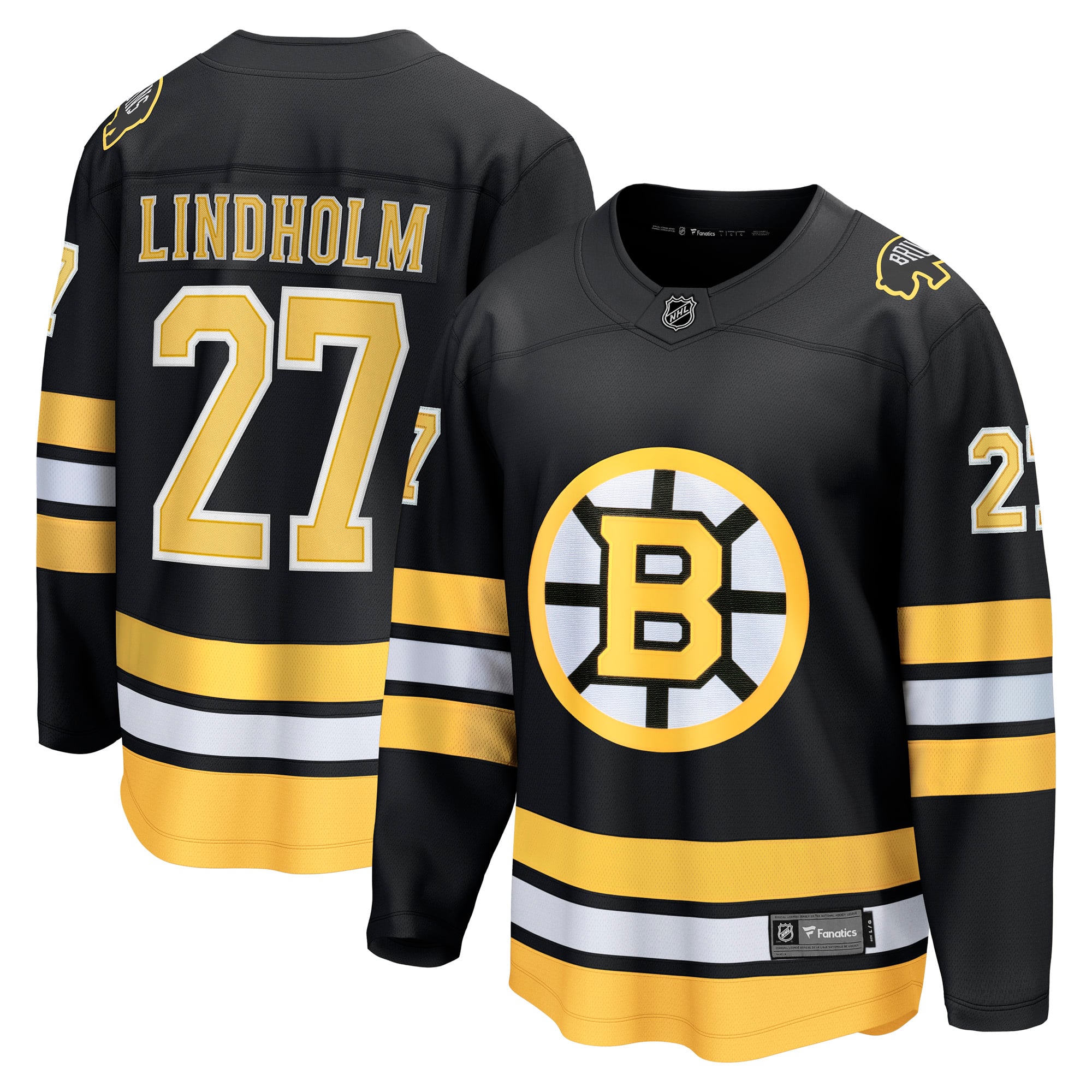 Hampus Lindholm Boston Bruins Home Breakaway Player Jersey - Black - Image 2