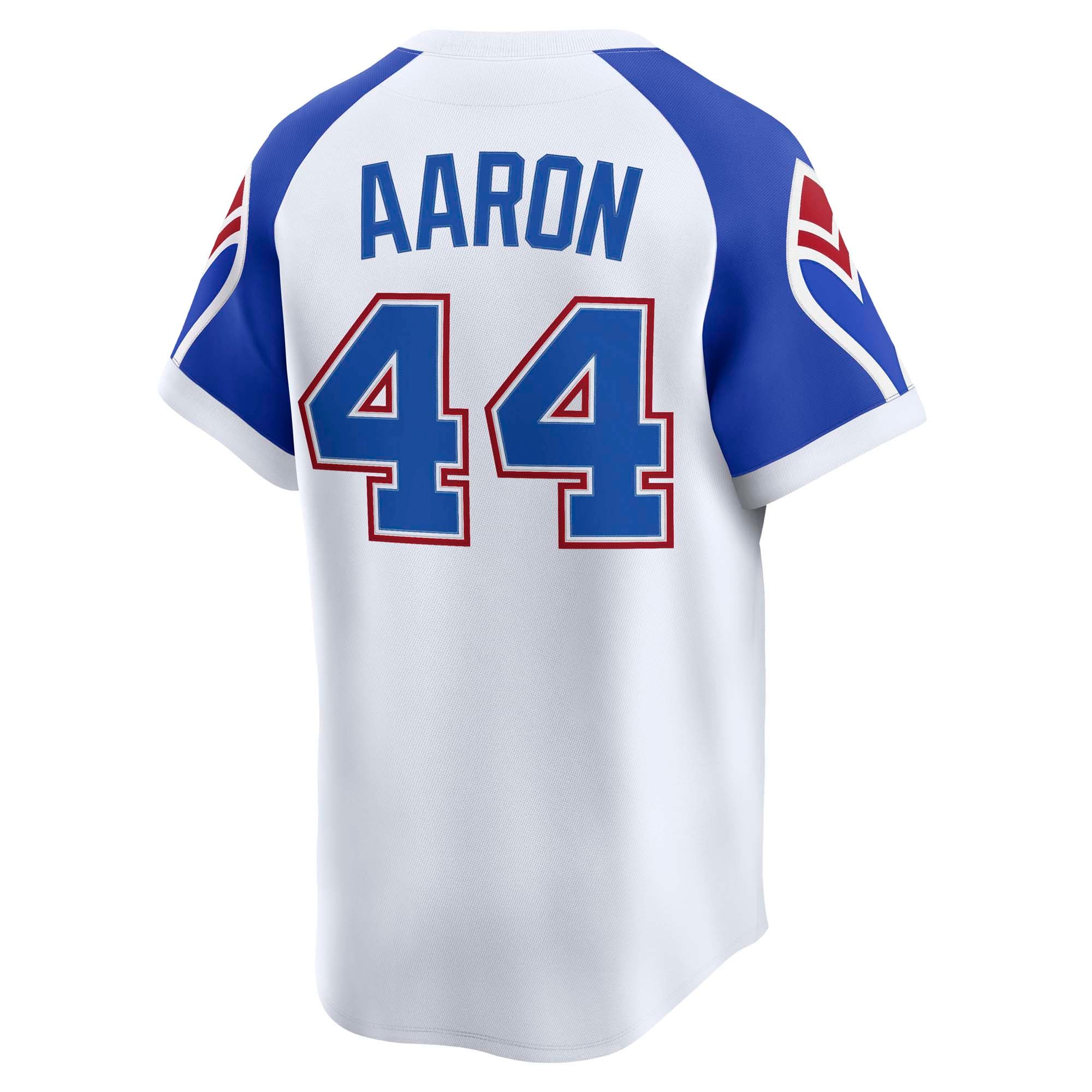 Hank Aaron Atlanta Braves Throwback Cooperstown Collection Limited Jersey - White - Image 4