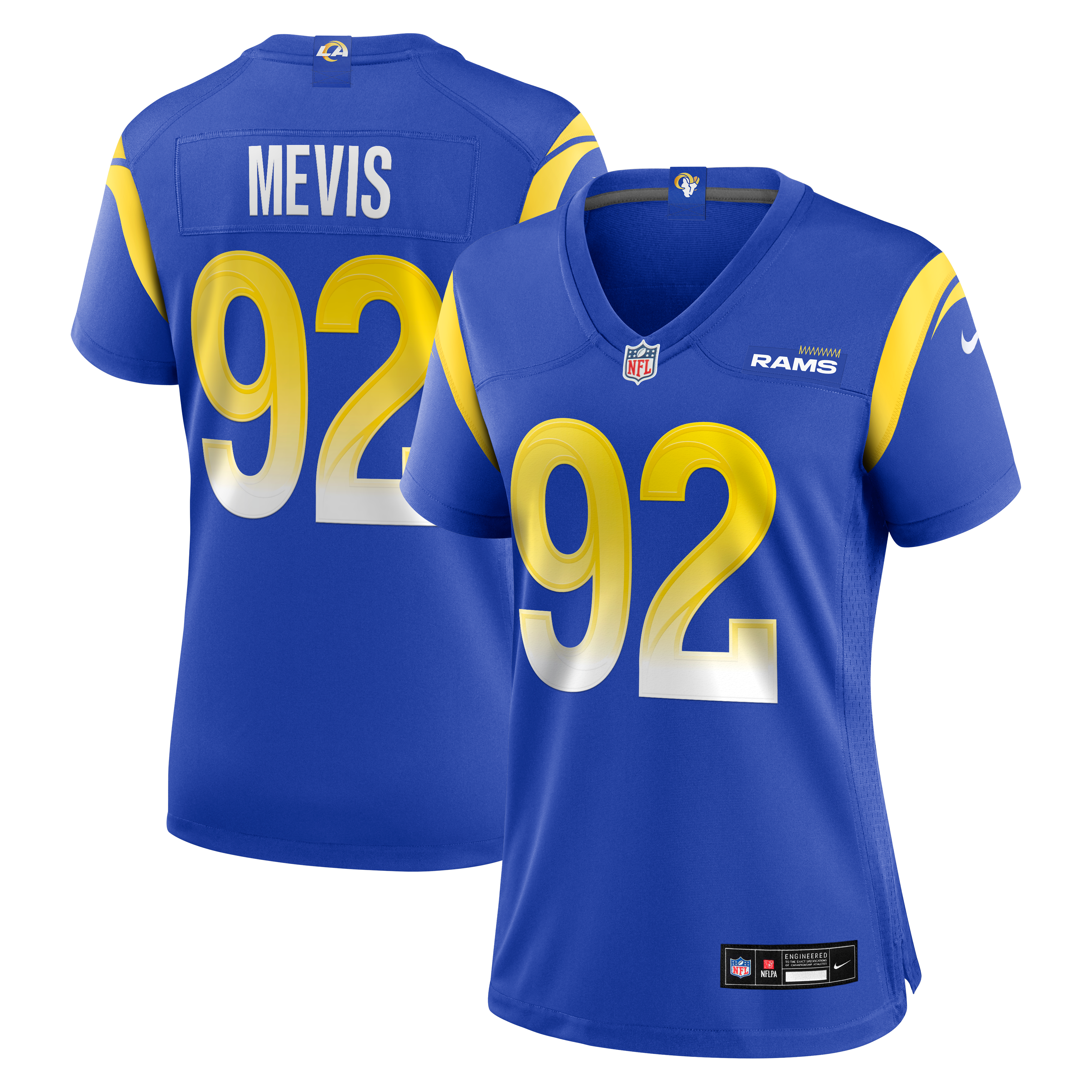Harrison Mevis Los Angeles Rams Women's Team Game Jersey - Royal