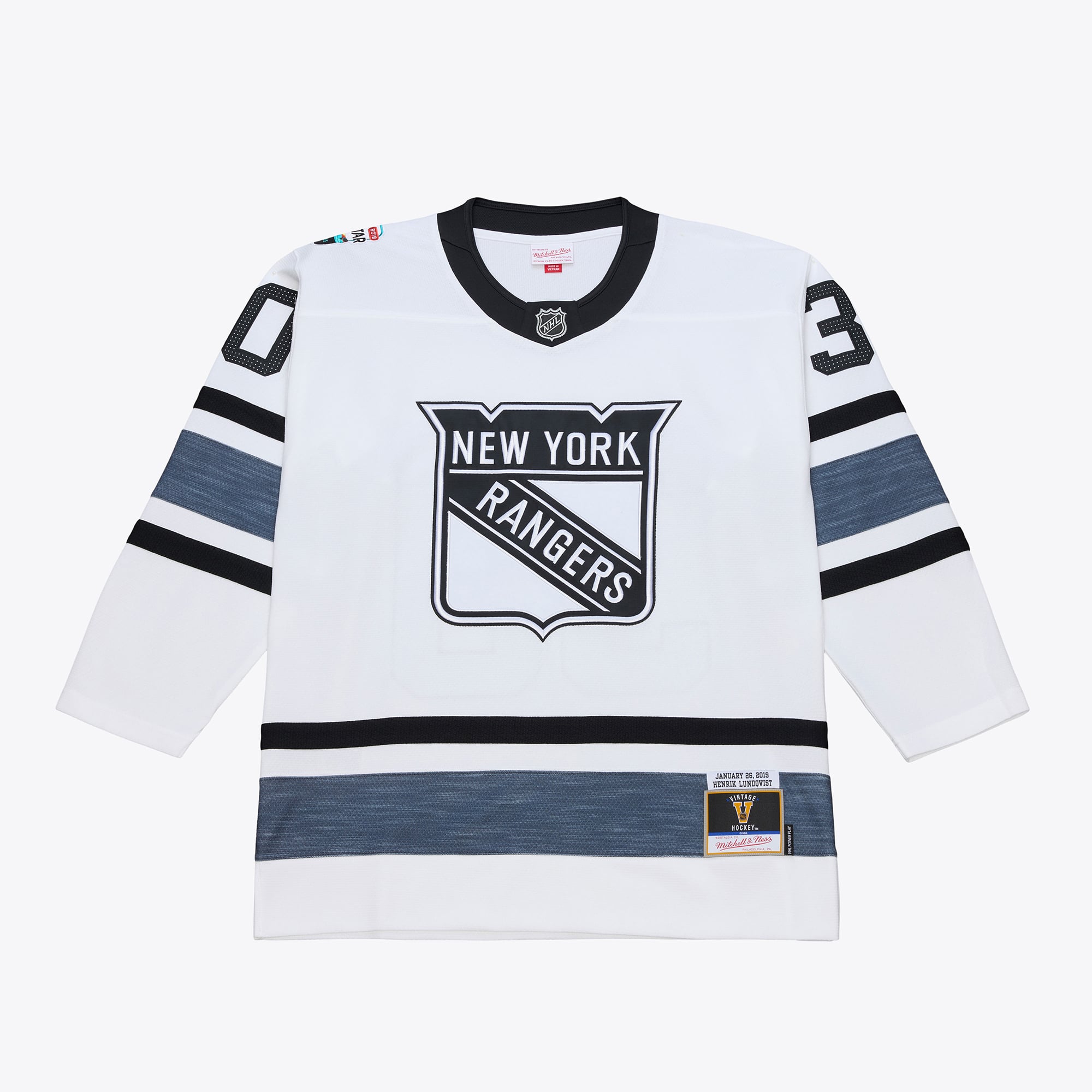 Henrik Lundqvist 2019 All-Star Game Power Play Jersey - White - Image 2