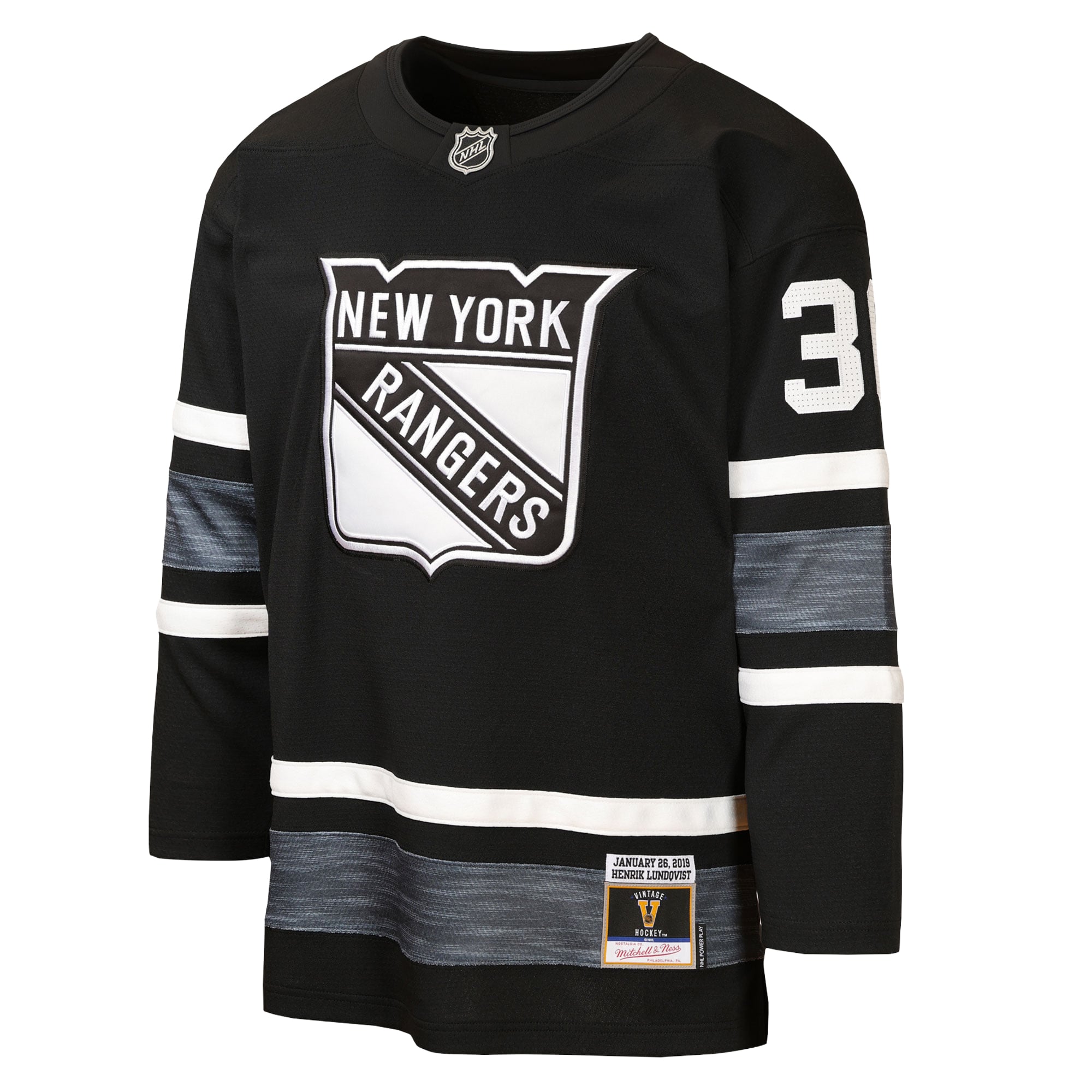 Henrik Lundqvist New York Rangers Youth 2019 All-Star Game Power Play Jersey - Black - Image 3