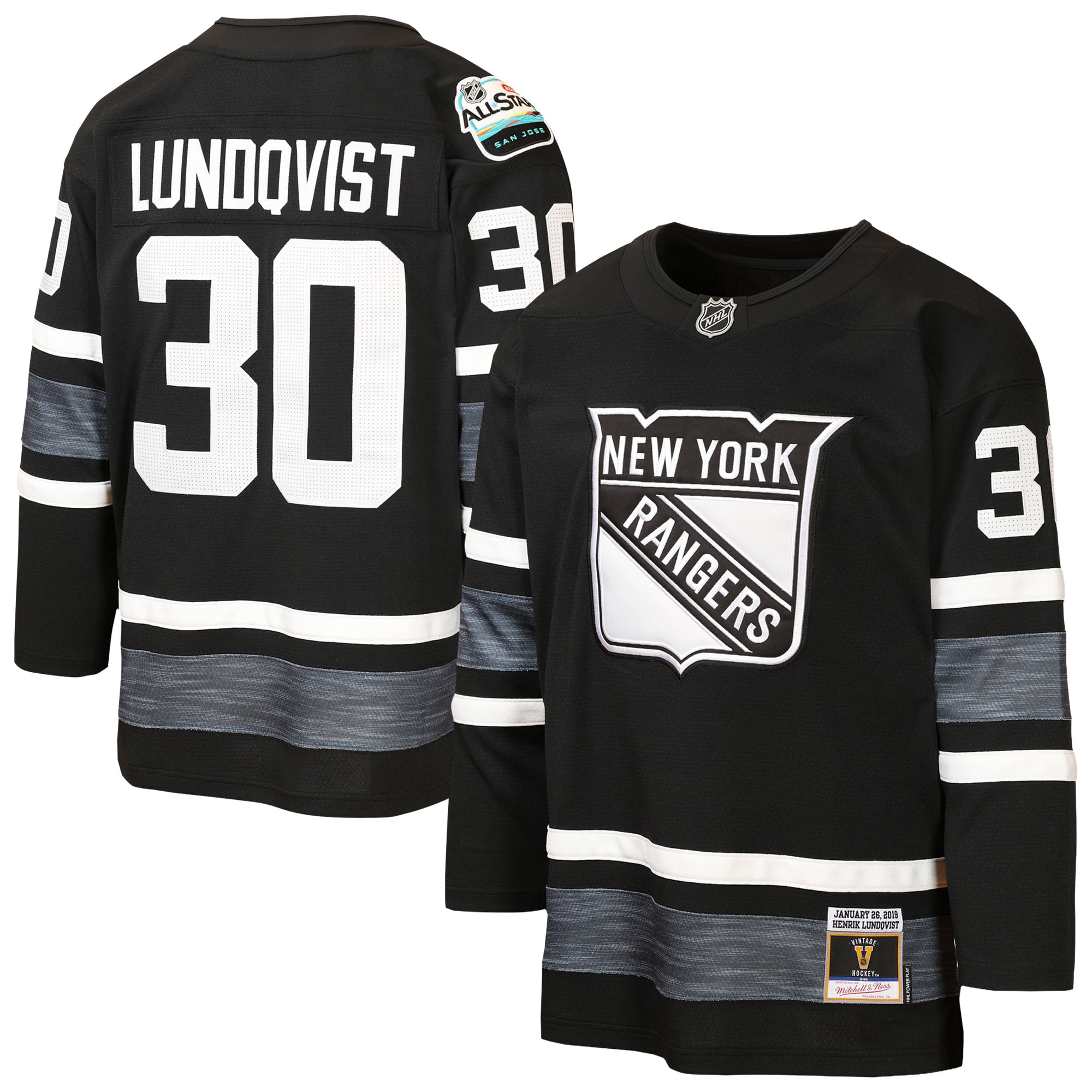 Henrik Lundqvist New York Rangers Youth 2019 All-Star Game Power Play Jersey - Black