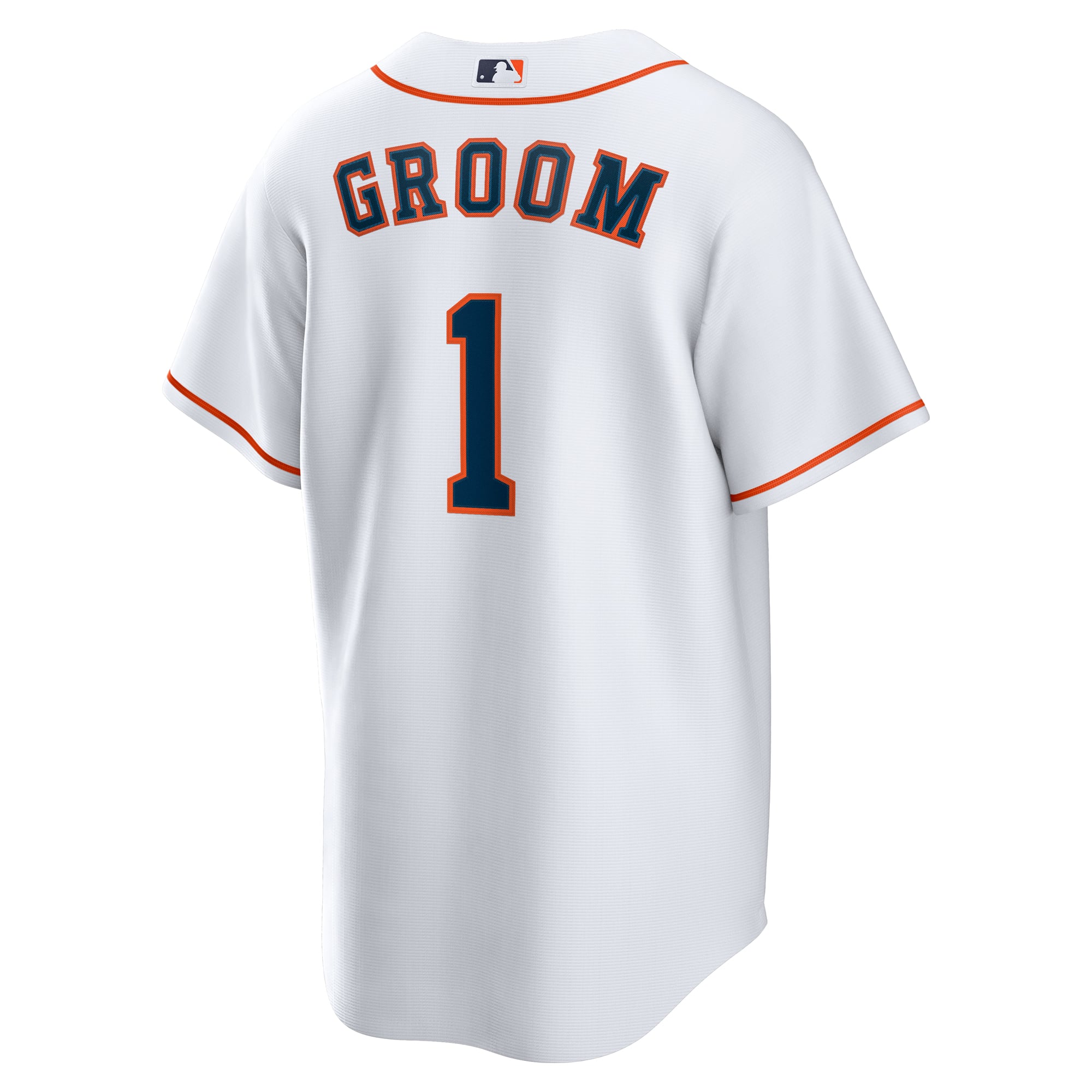 Houston Astros #1 Groom Home Jersey - White - Image 4