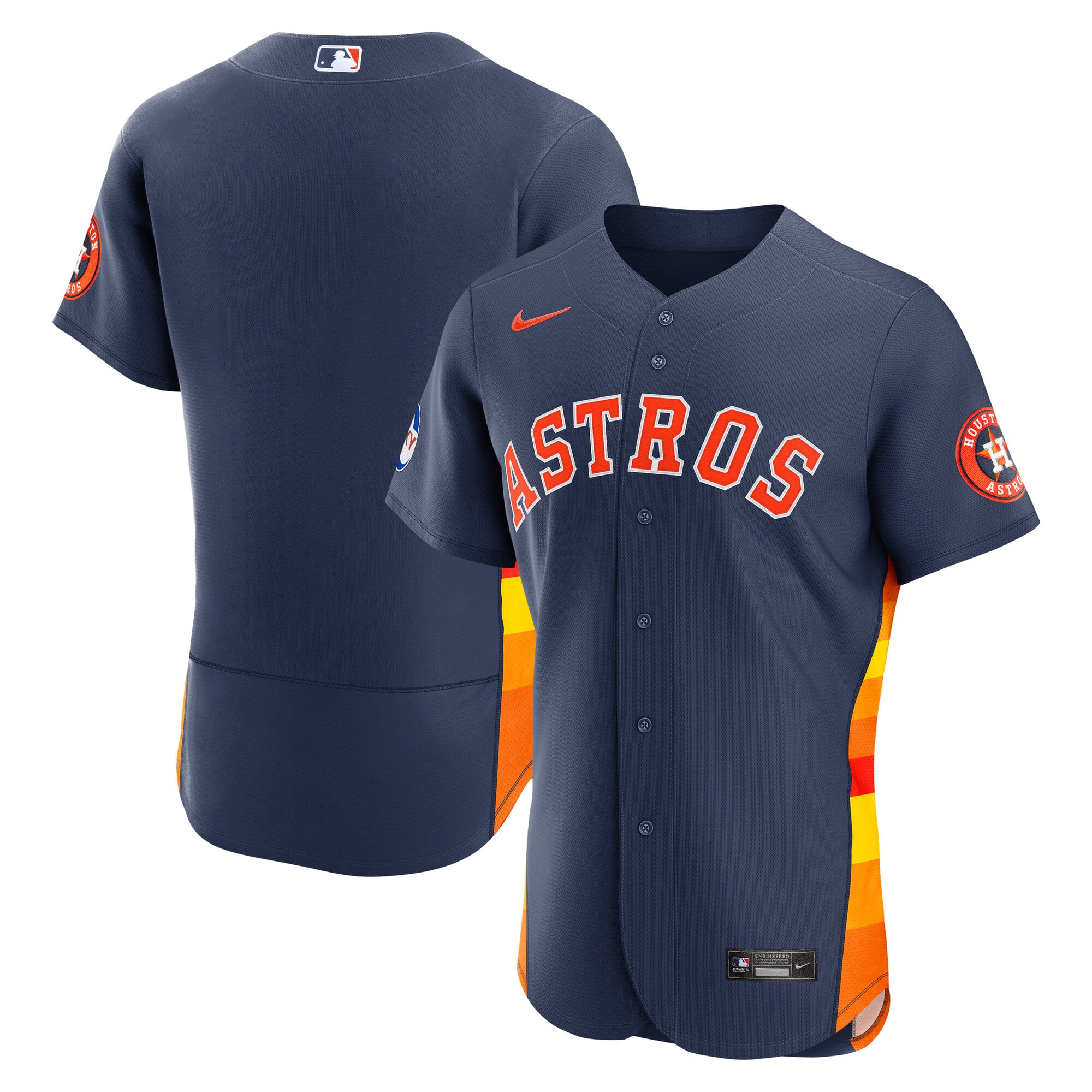 Houston Astros Alternate Sponsor Patch Jersey - Navy - Image 2