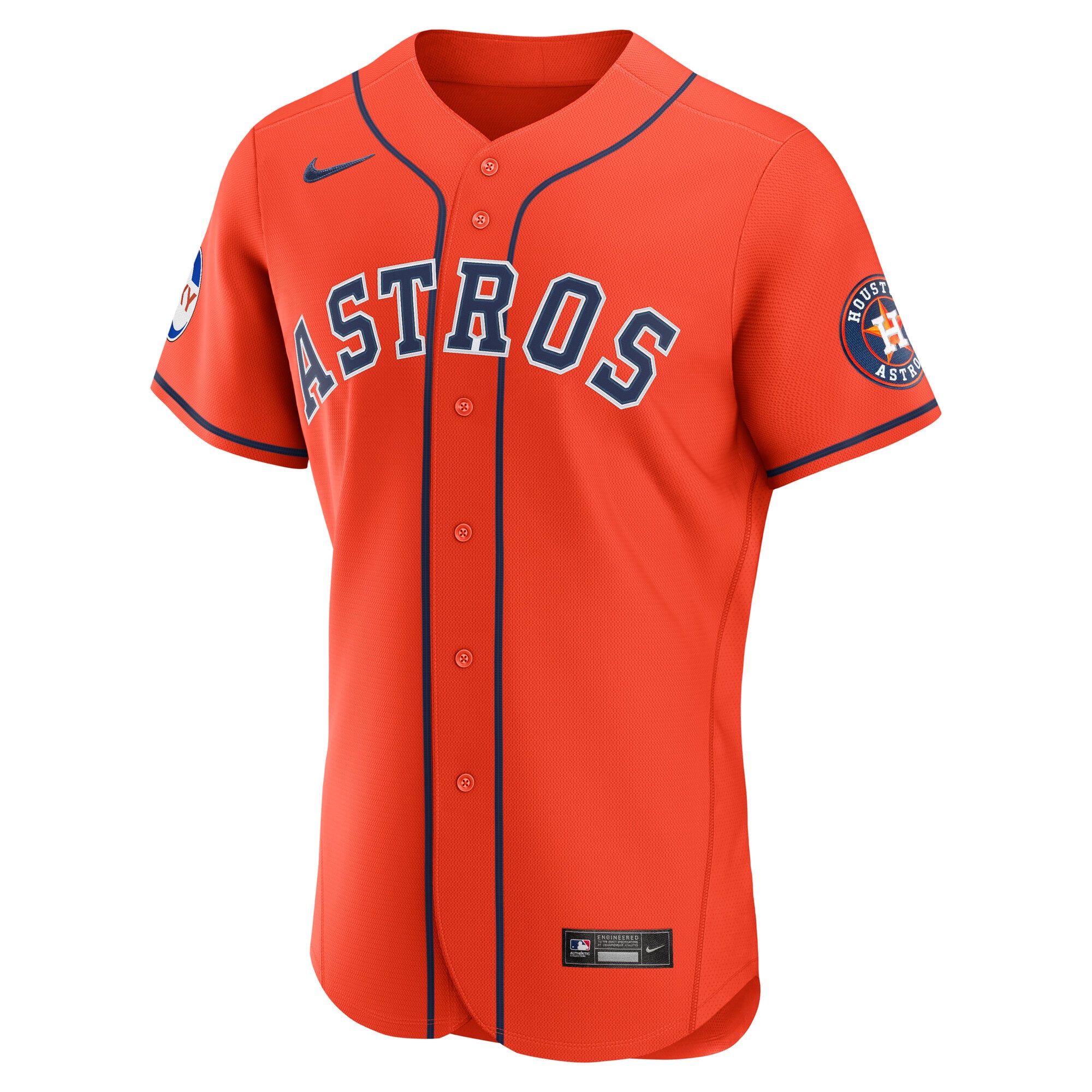 Houston Astros Alternate Sponsor Patch Jersey - Orange - Image 3