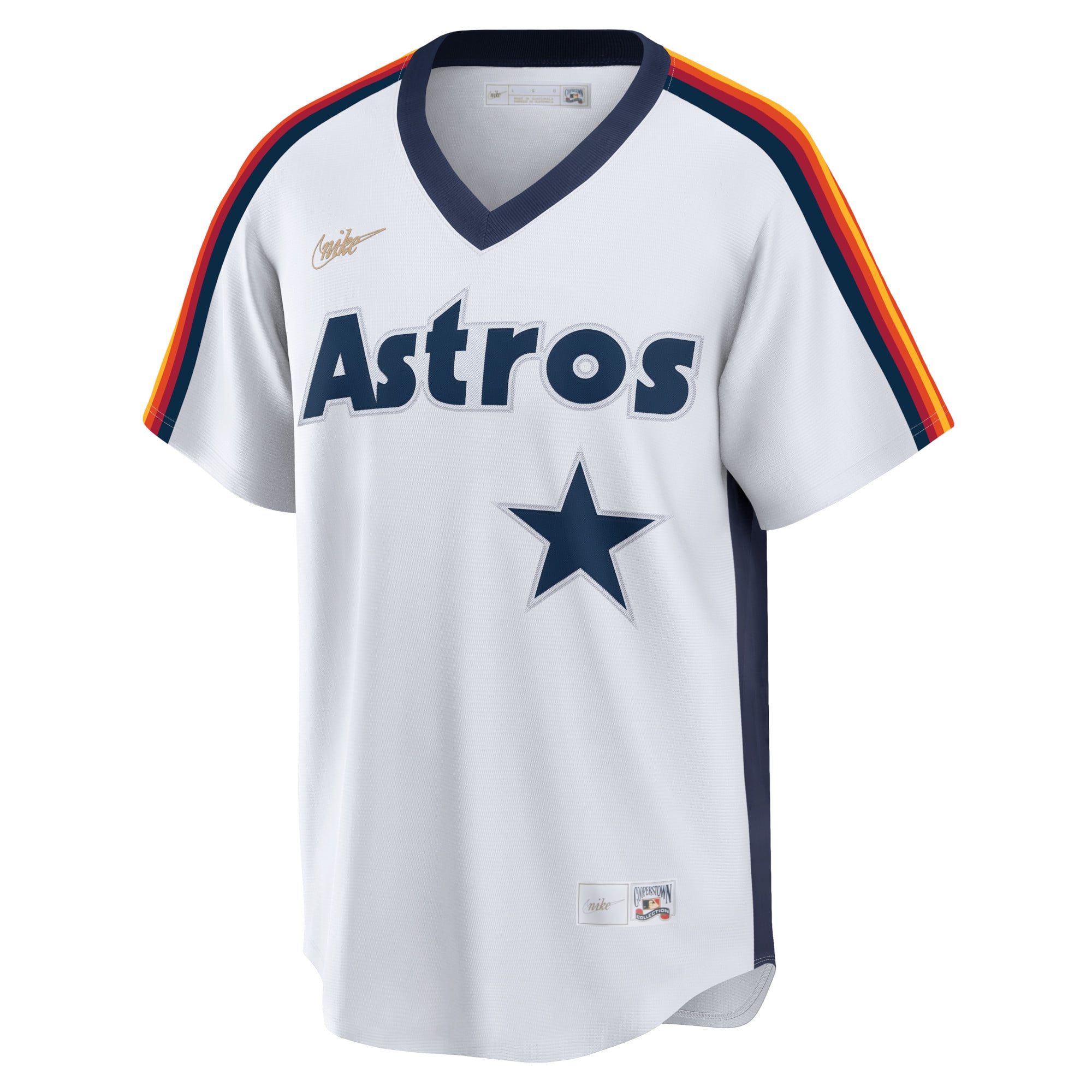 Houston Astros Home Cooperstown Collection Player Jersey - White - Image 3