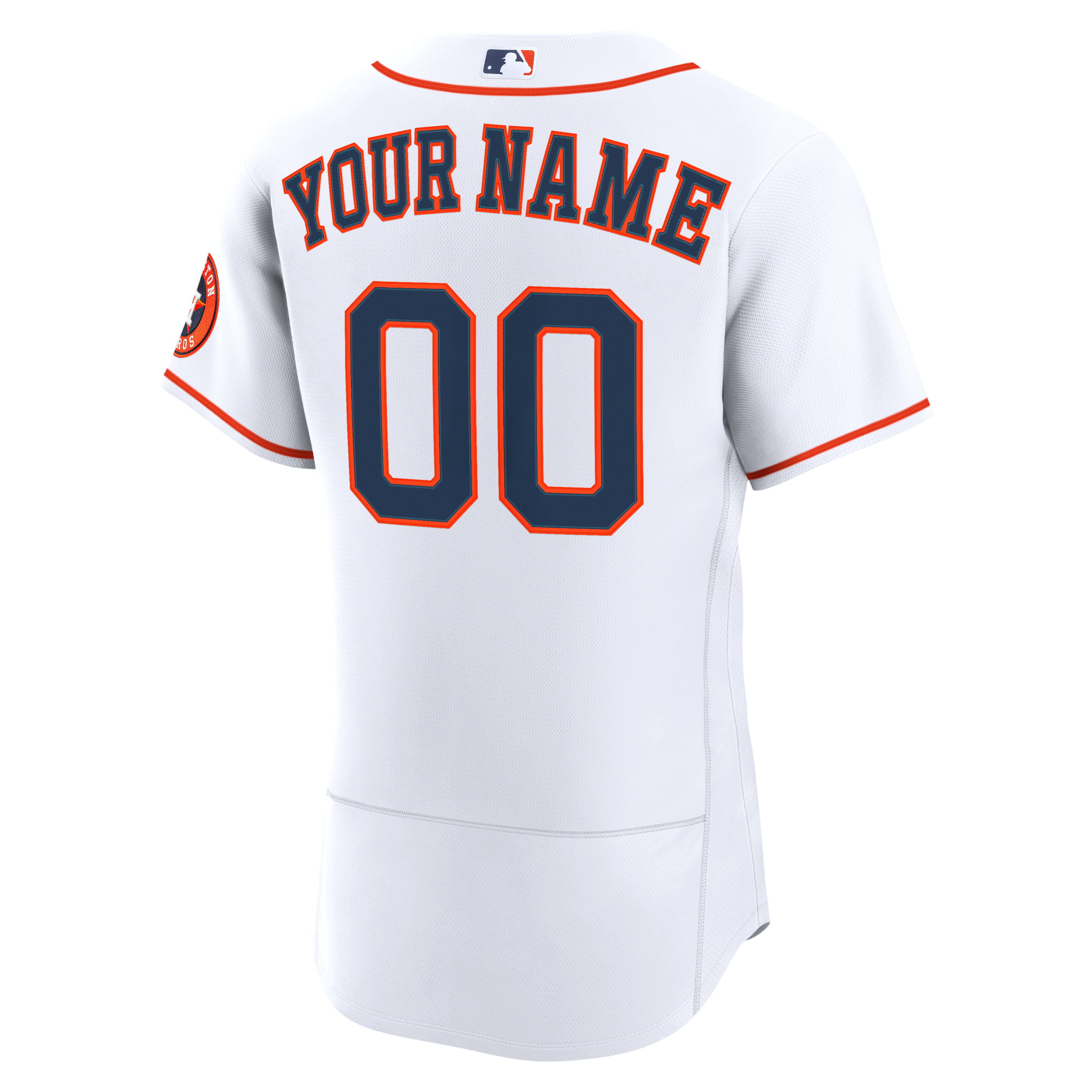 Houston Astros Home Custom Jersey - White - Image 4