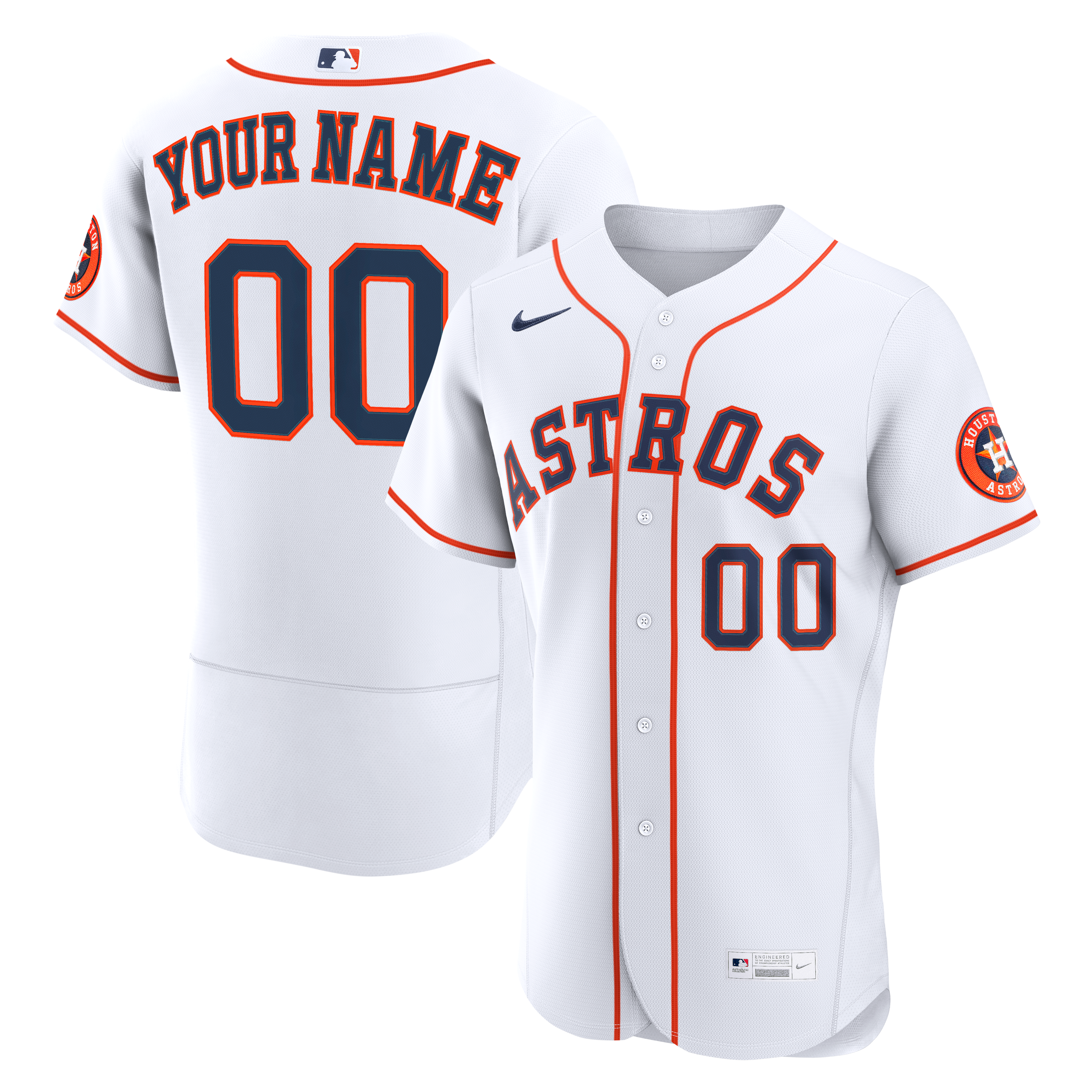 Houston Astros Home Custom Jersey - White