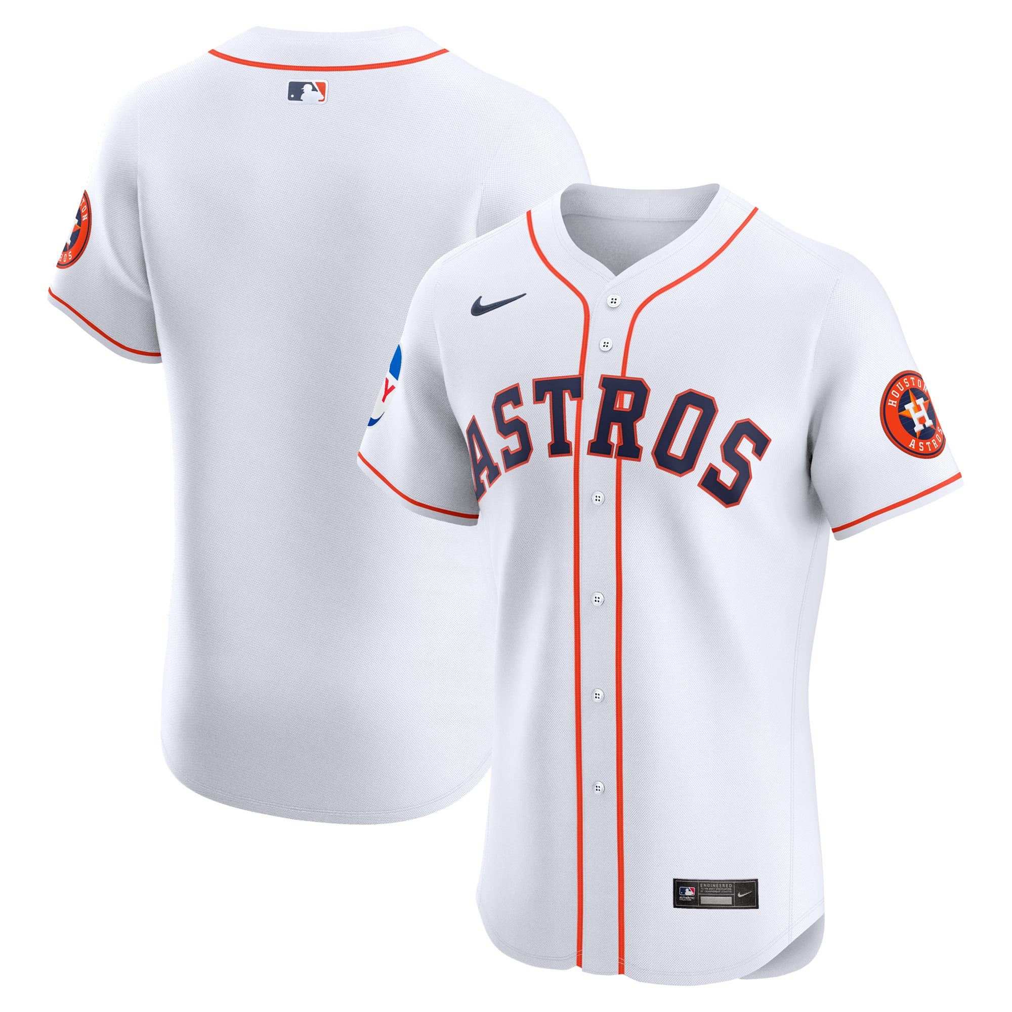 Houston Astros Home Elite Patch Jersey - White - Image 2