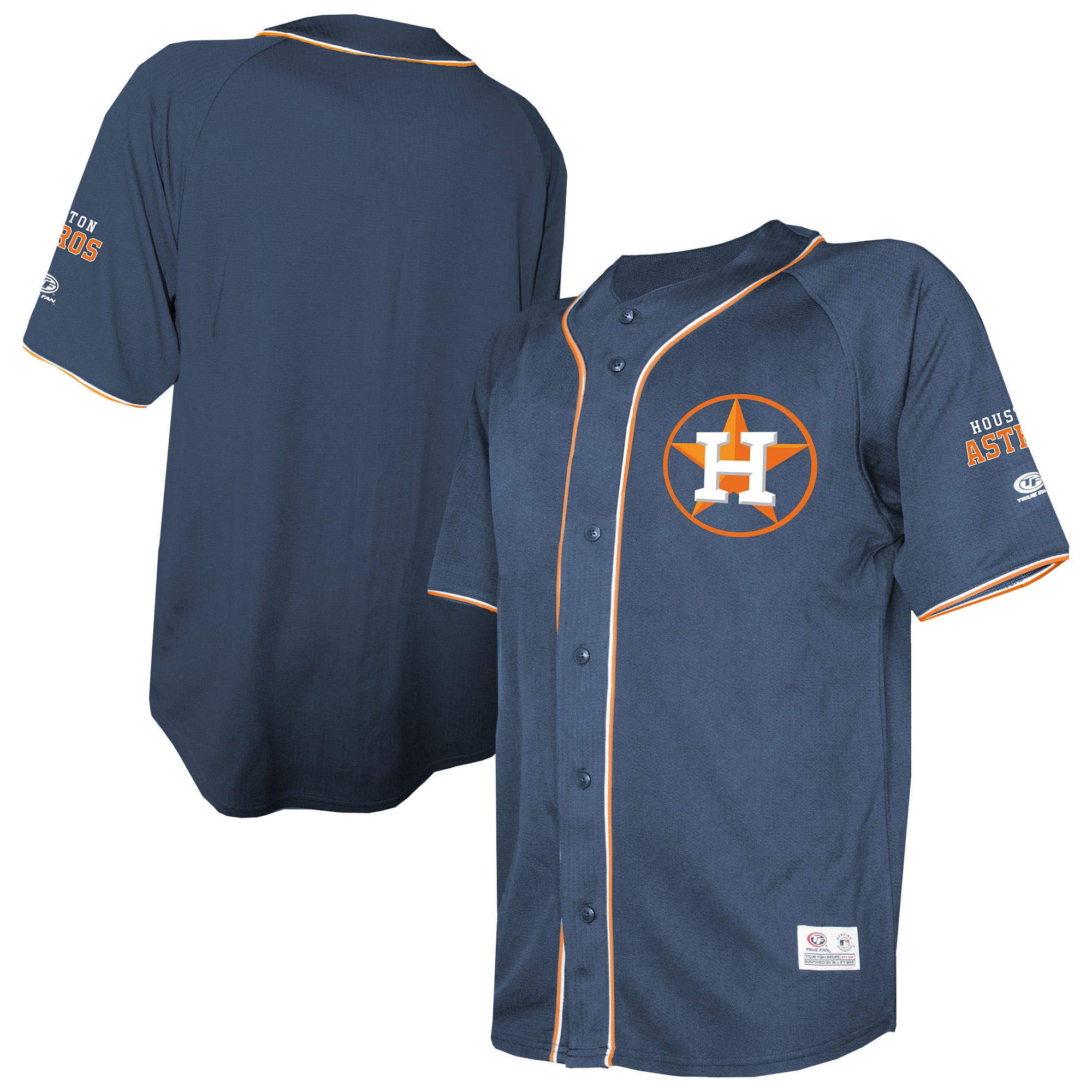 Houston Astros Stitches Team Color Full-Button Fashion Jersey - Navy - Image 2