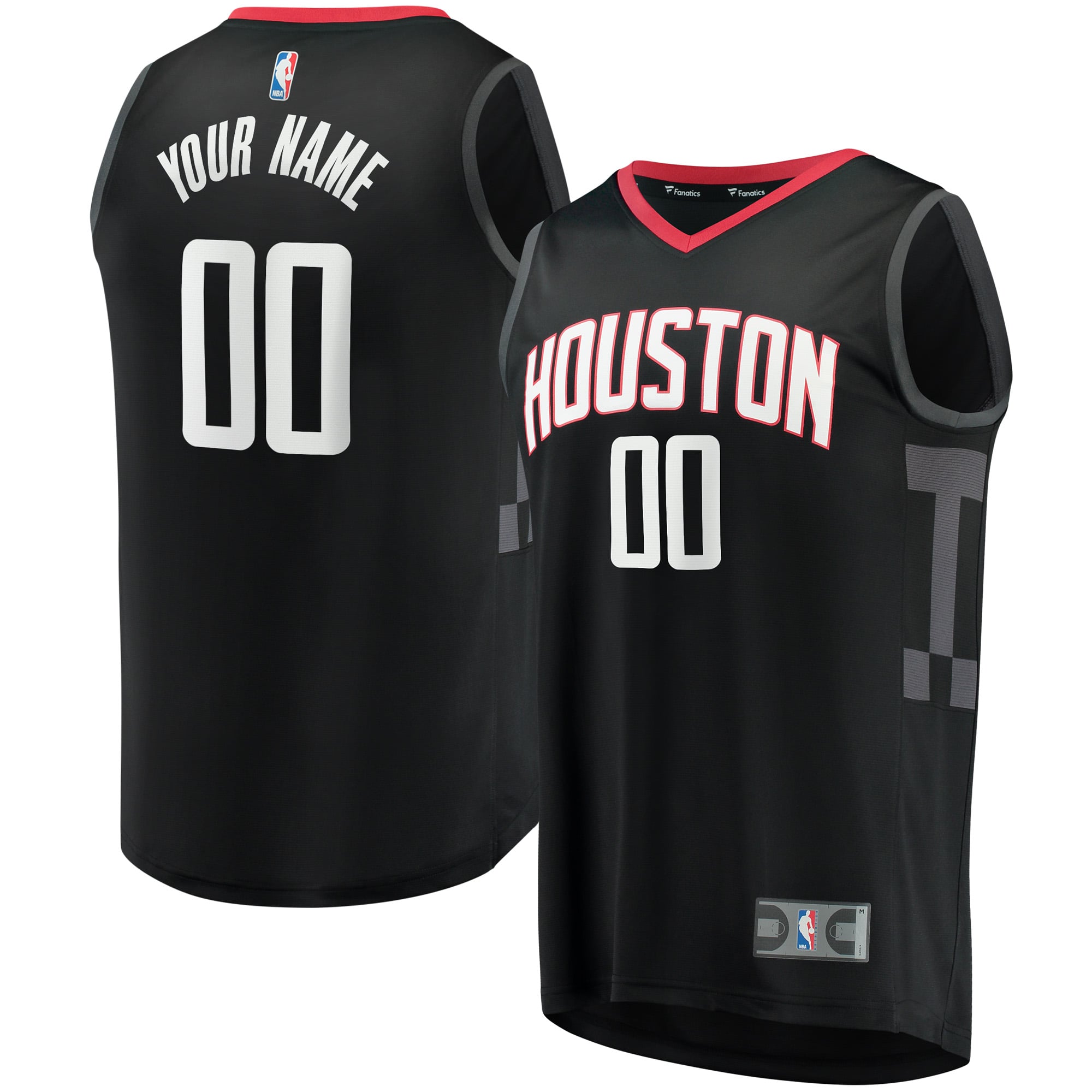 Houston Rockets Fast Break Custom Jersey - Statement Edition - Black - Image 2