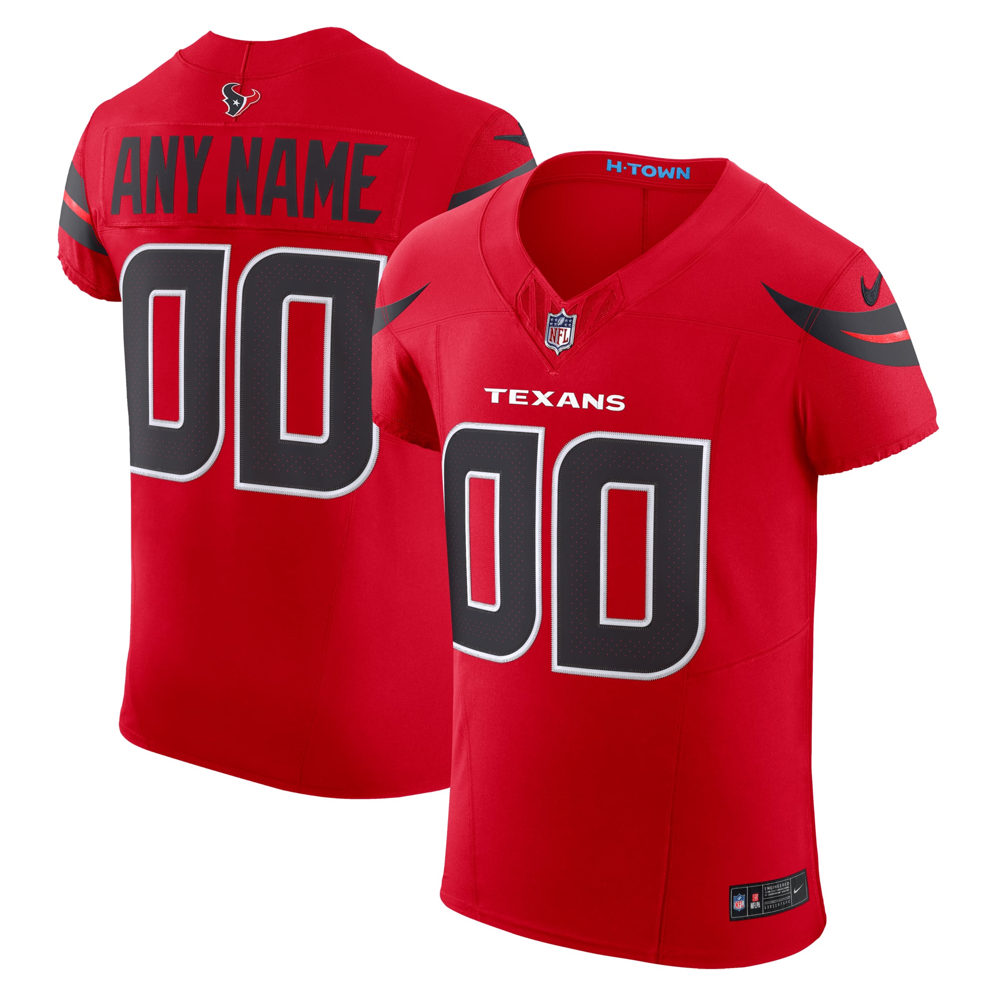 Houston Texans Alternate Vapor F.U.S.E. Elite Custom Jersey - Red - Image 2