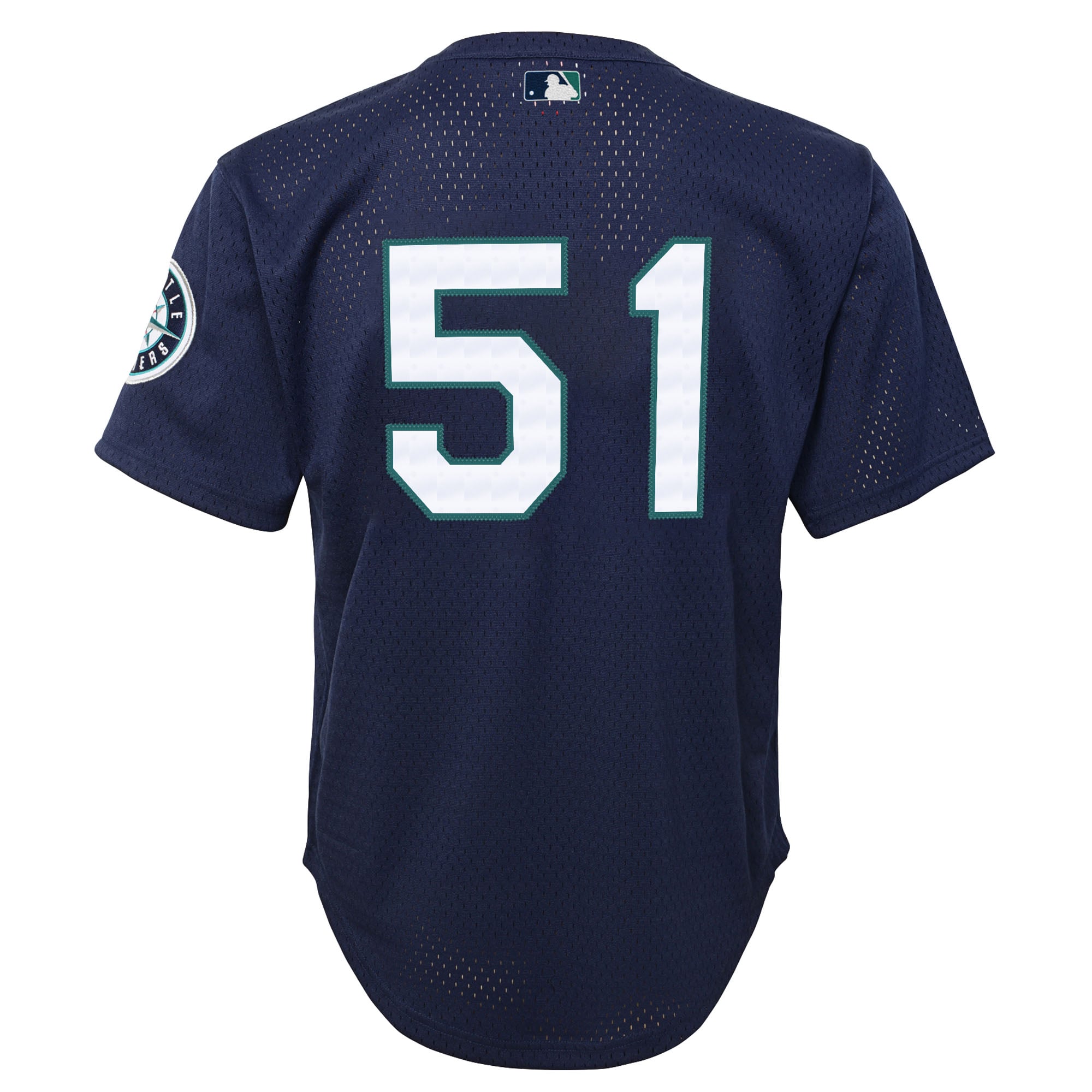 Ichiro Suzuki Seattle Mariners Youth Cooperstown Collection Mesh Batting Practice Jersey - Navy - Image 4