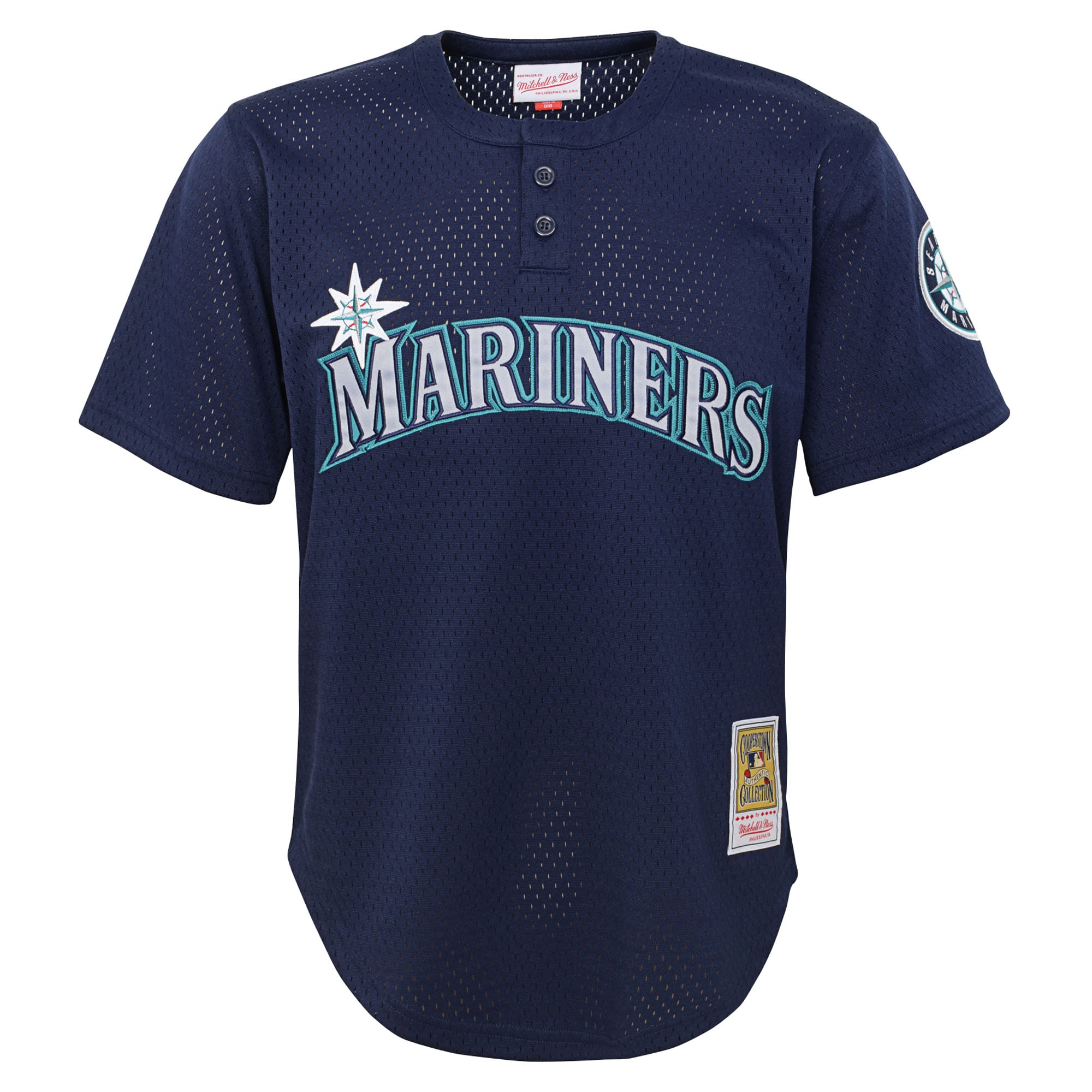 Ichiro Suzuki Seattle Mariners Youth Cooperstown Collection Mesh Batting Practice Jersey - Navy - Image 3