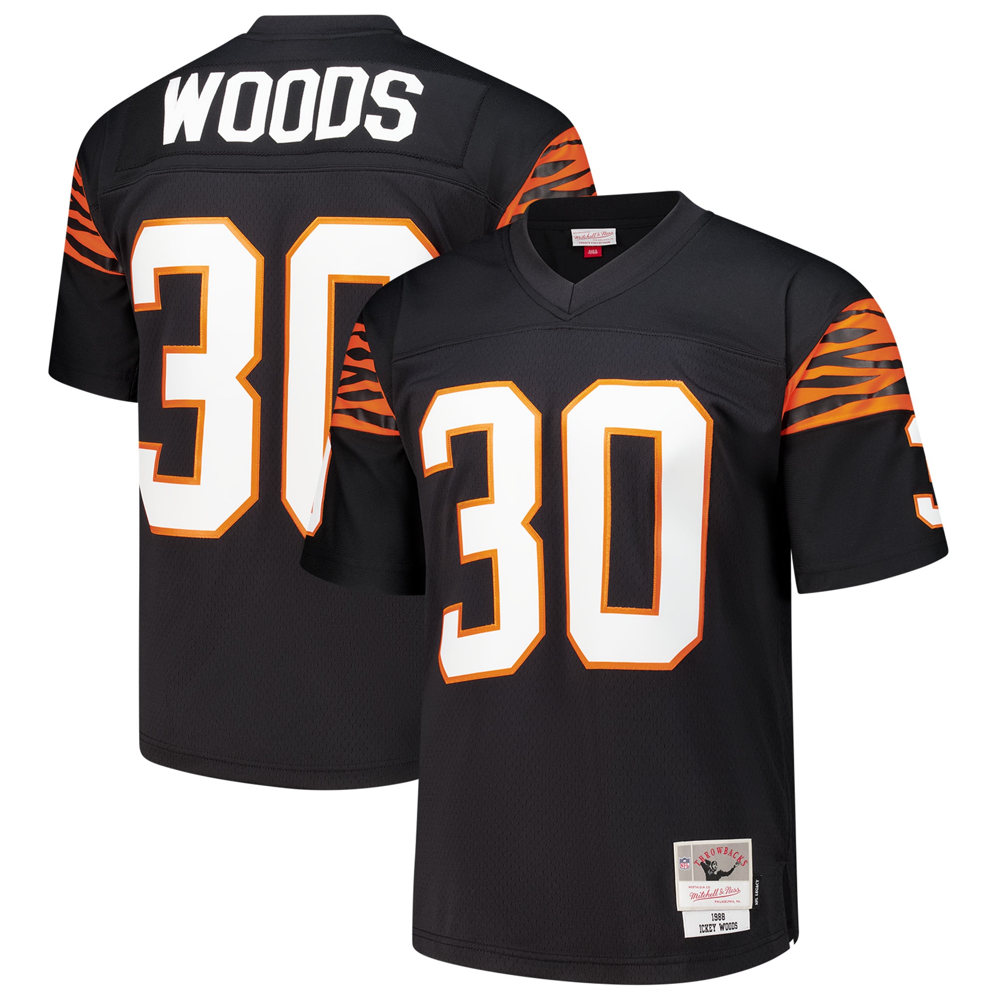 Ickey Woods Cincinnati Bengals 1988 Legacy Jersey - Black - Image 2