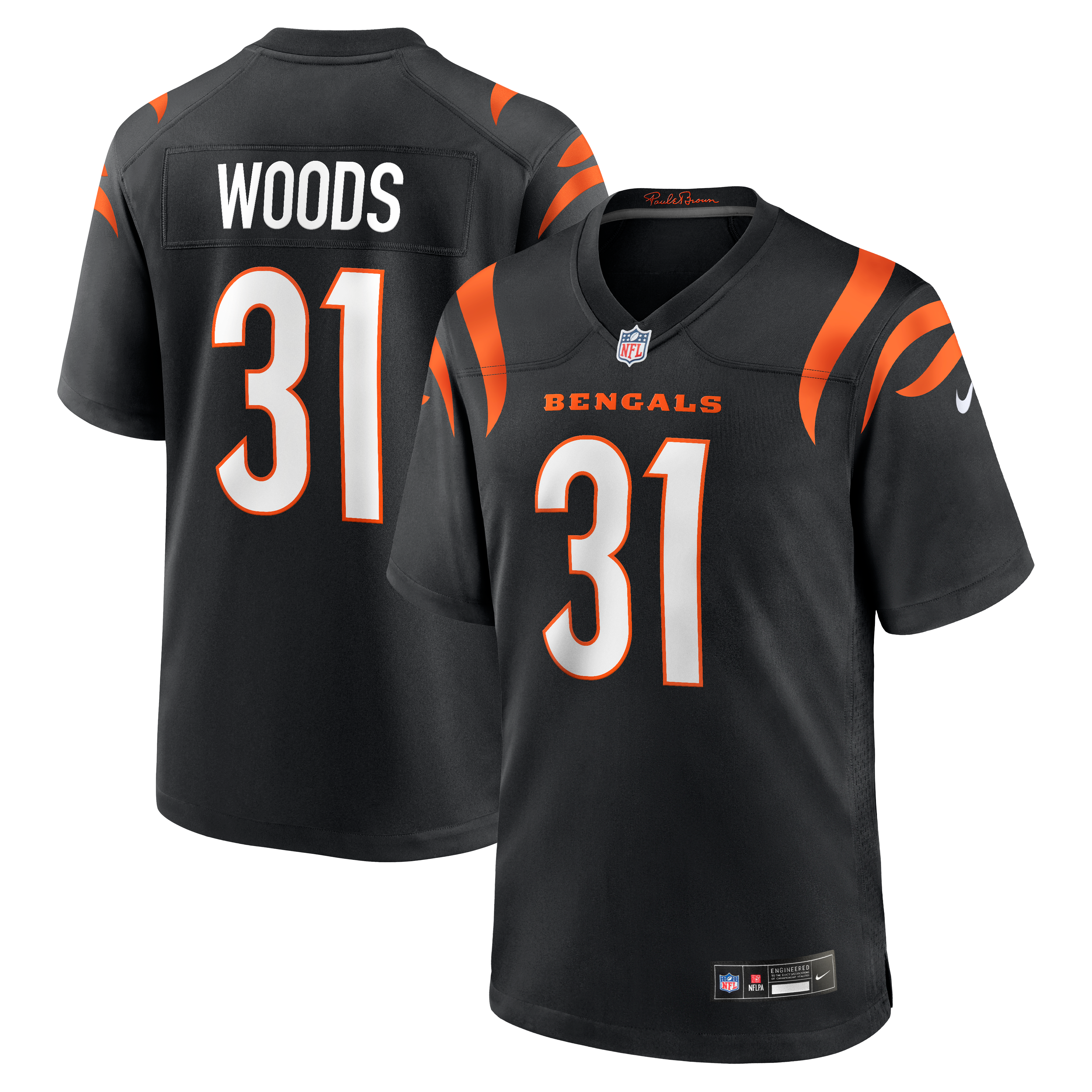 Ickey Woods Cincinnati Bengals Retired Player Game Jersey - Black