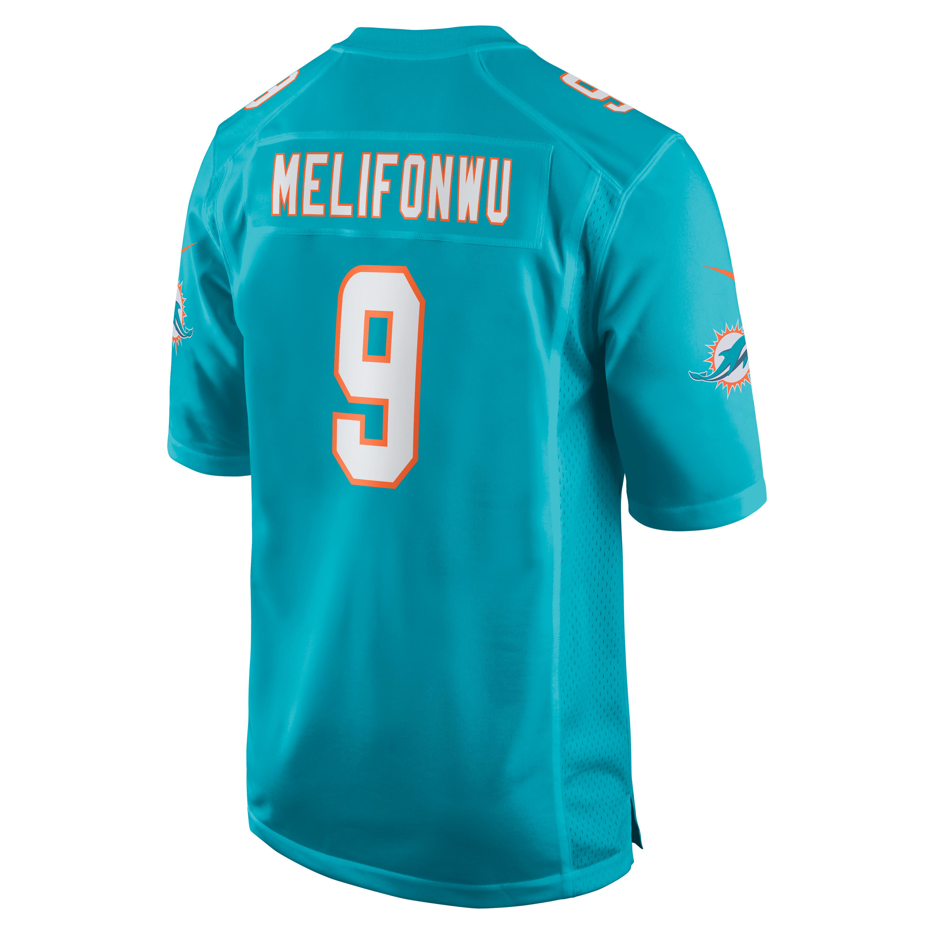 Ifeatu Melifonwu Miami Dolphins Team Game Jersey - Aqua - Image 4