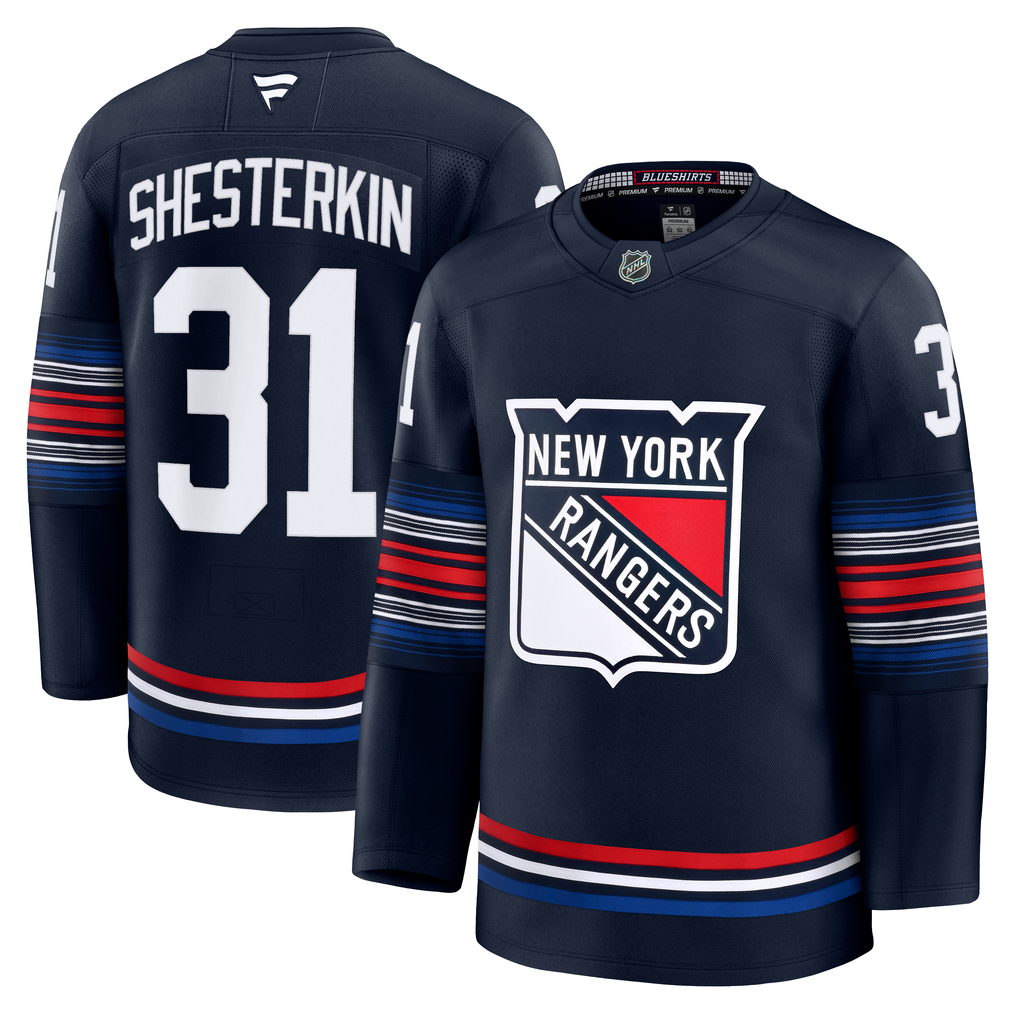 Igor Shesterkin New York Rangers Alternate Premium Jersey - Navy - Image 2