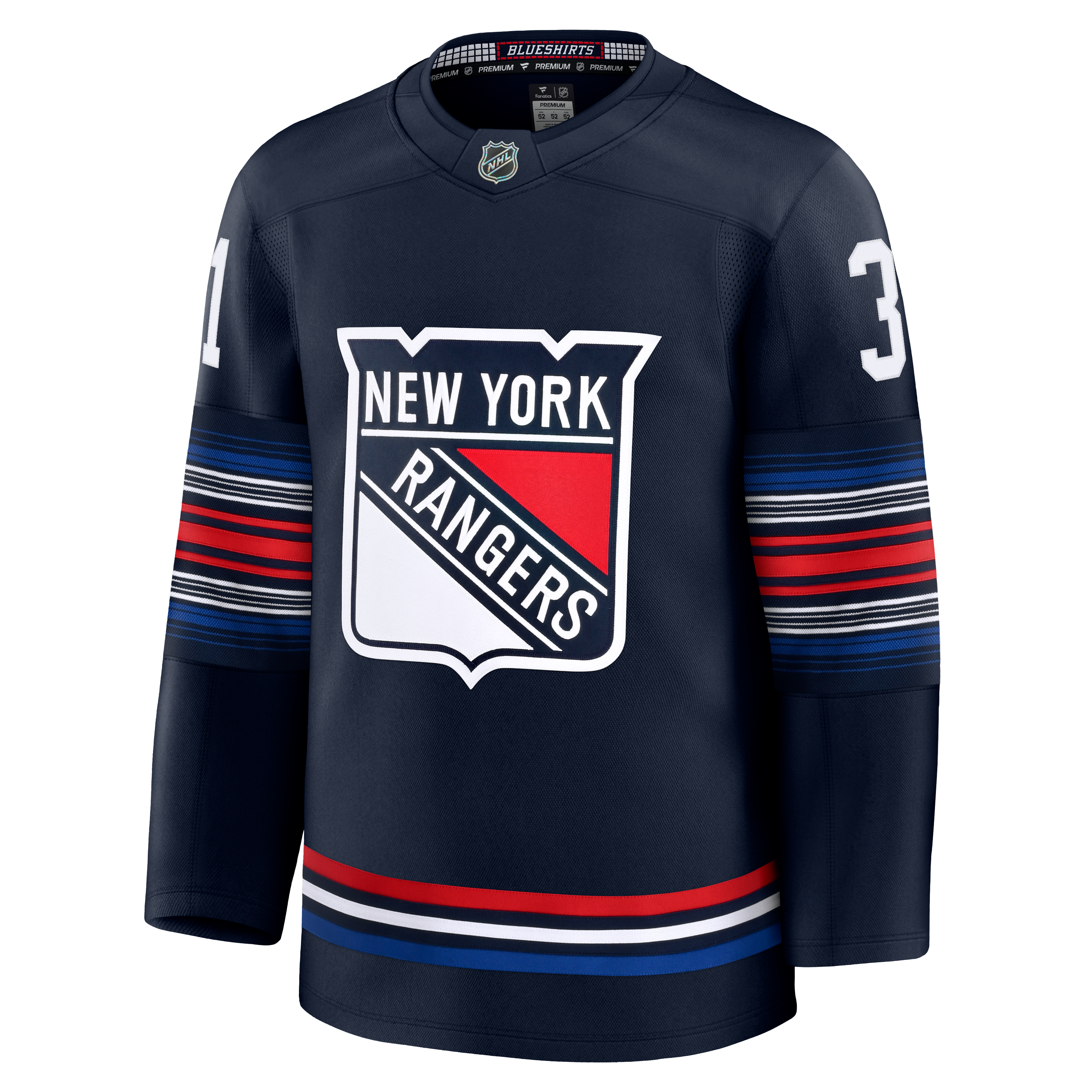 Igor Shesterkin New York Rangers Alternate Premium Jersey - Navy - Image 3