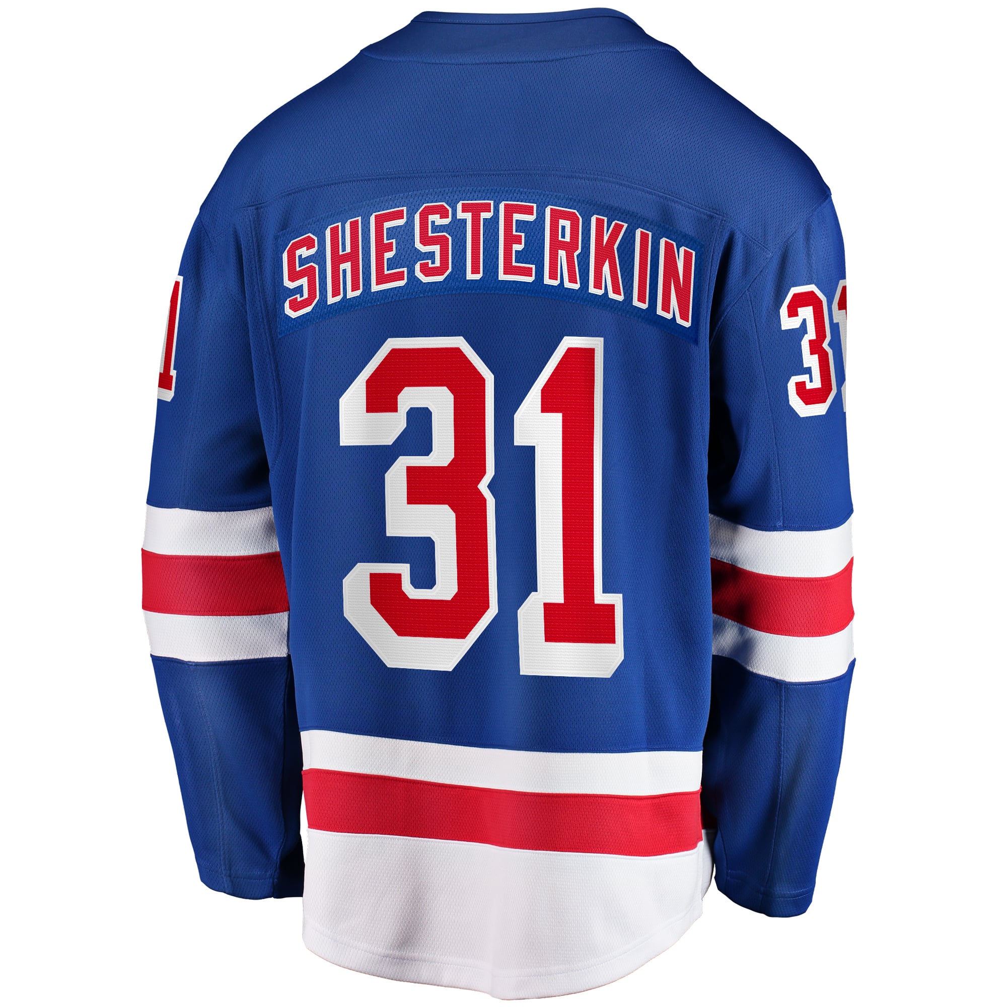 Igor Shesterkin New York Rangers Home Breakaway Player Jersey - Blue - Image 4
