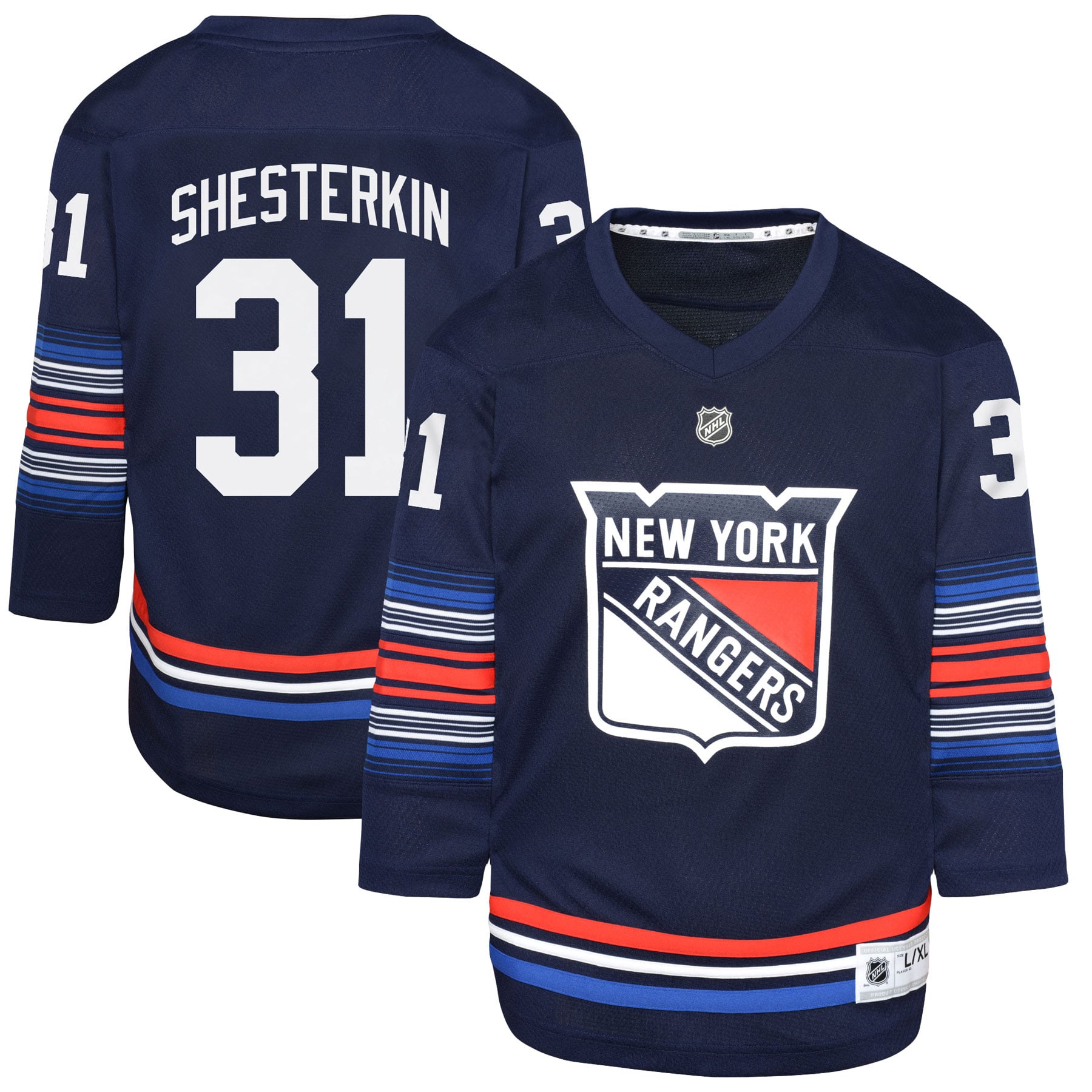 Igor Shesterkin New York Rangers Youth Home Player Jersey - Navy