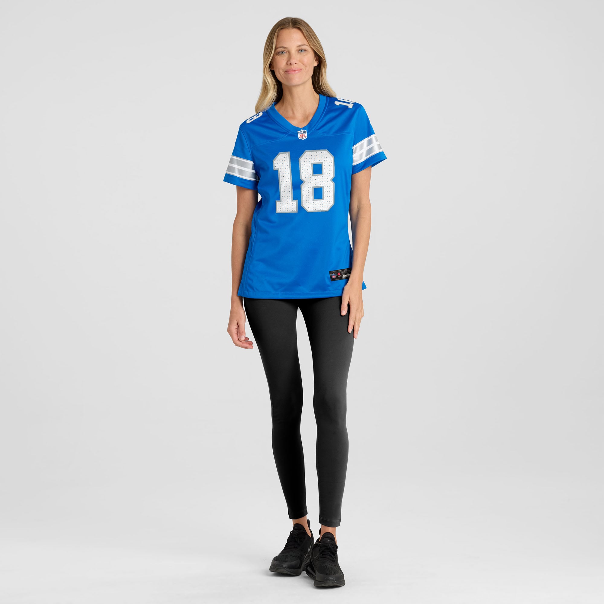 Isaac TeSlaa Detroit Lions Women's Game Player Jersey - Blue - Image 5