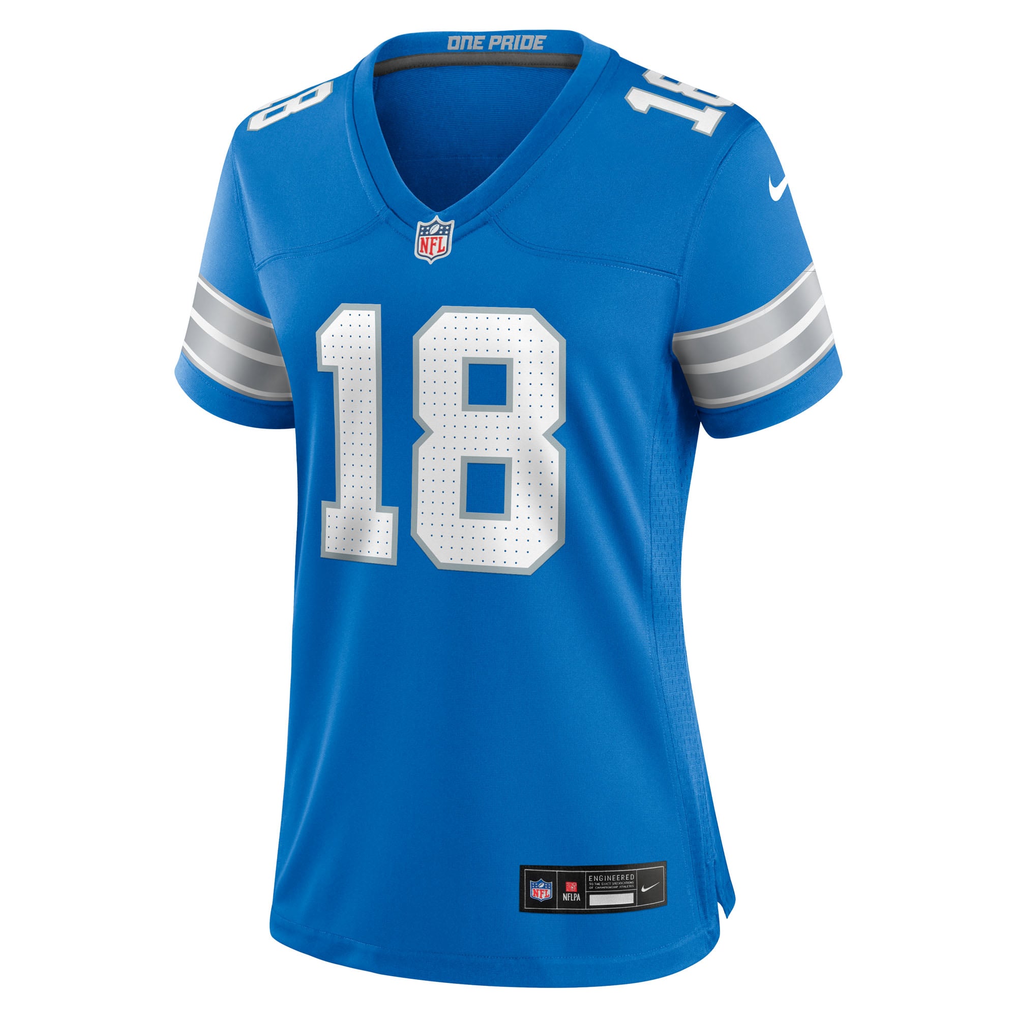 Isaac TeSlaa Detroit Lions Women's Game Player Jersey - Blue - Image 3