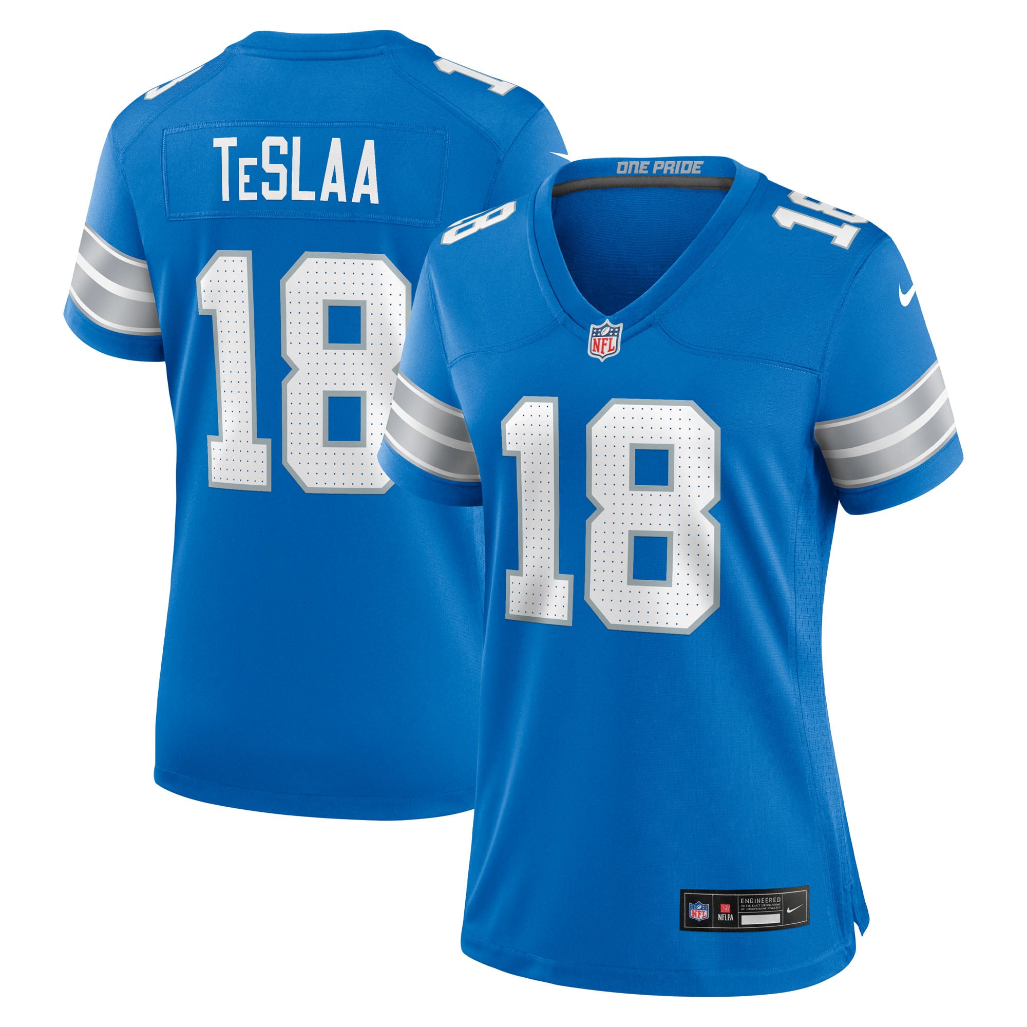 Isaac TeSlaa Detroit Lions Women's Game Player Jersey - Blue - Image 2