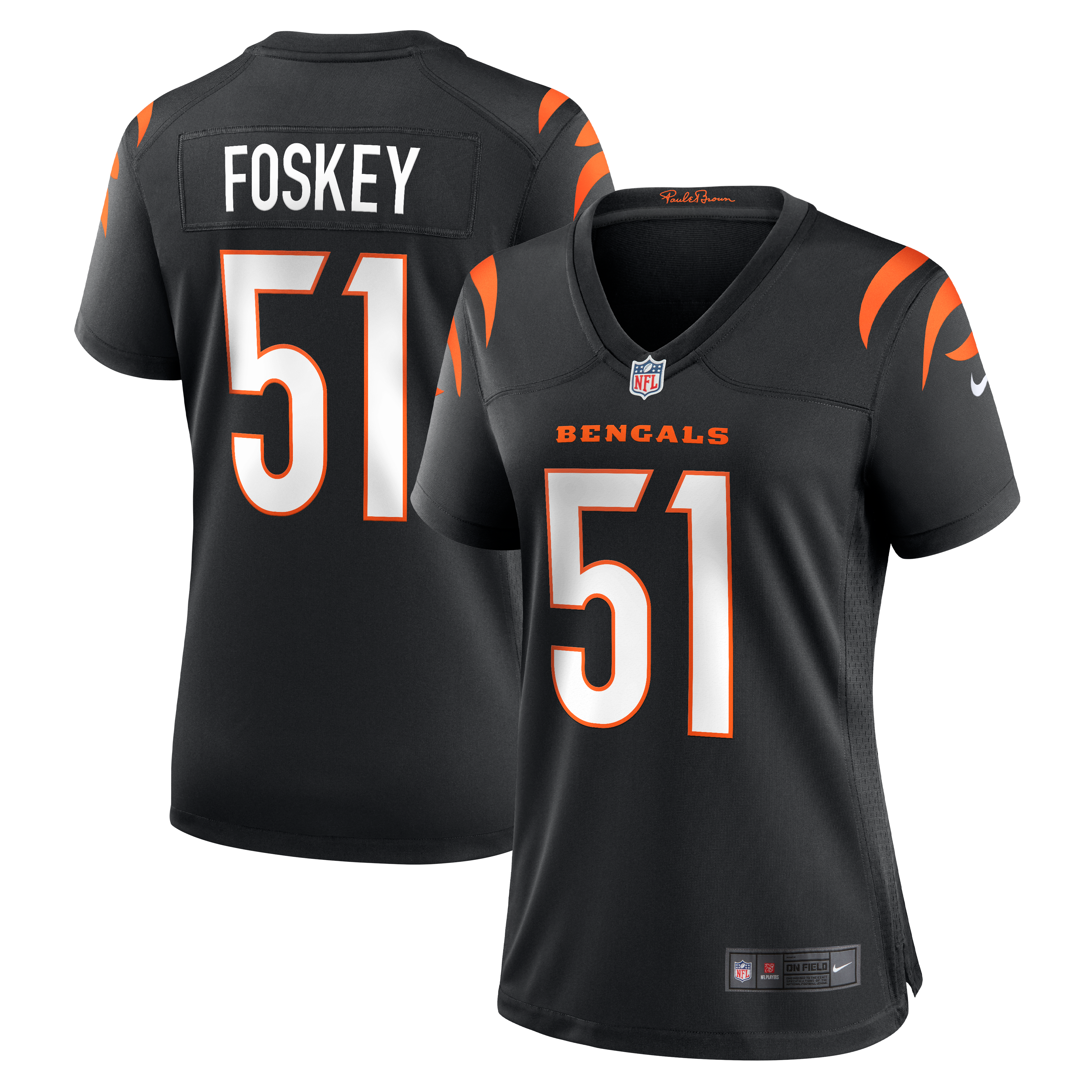 Isaiah Foskey Cincinnati Bengals Women's Team Game Jersey - Black
