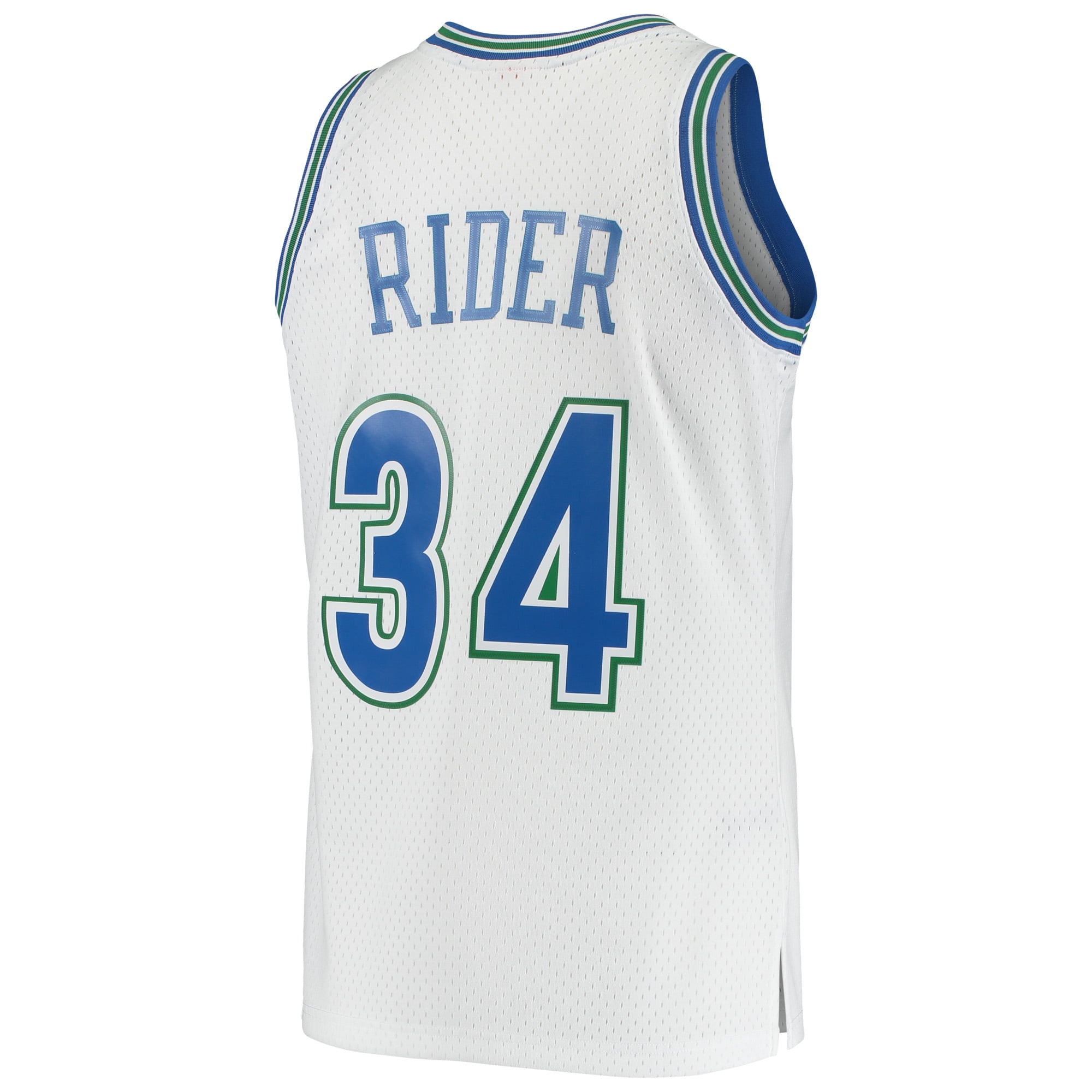 Isaiah Rider Minnesota Timberwolves 1995/96 Hardwood Classics Swingman Jersey - White - Image 4