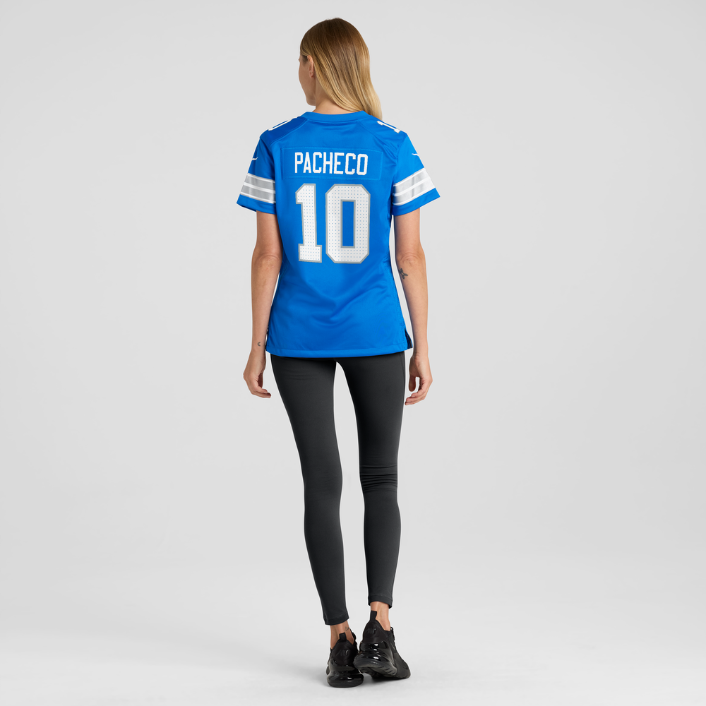 Isiah Pacheco Detroit Lions Women's Team Game Jersey - Blue - Image 6